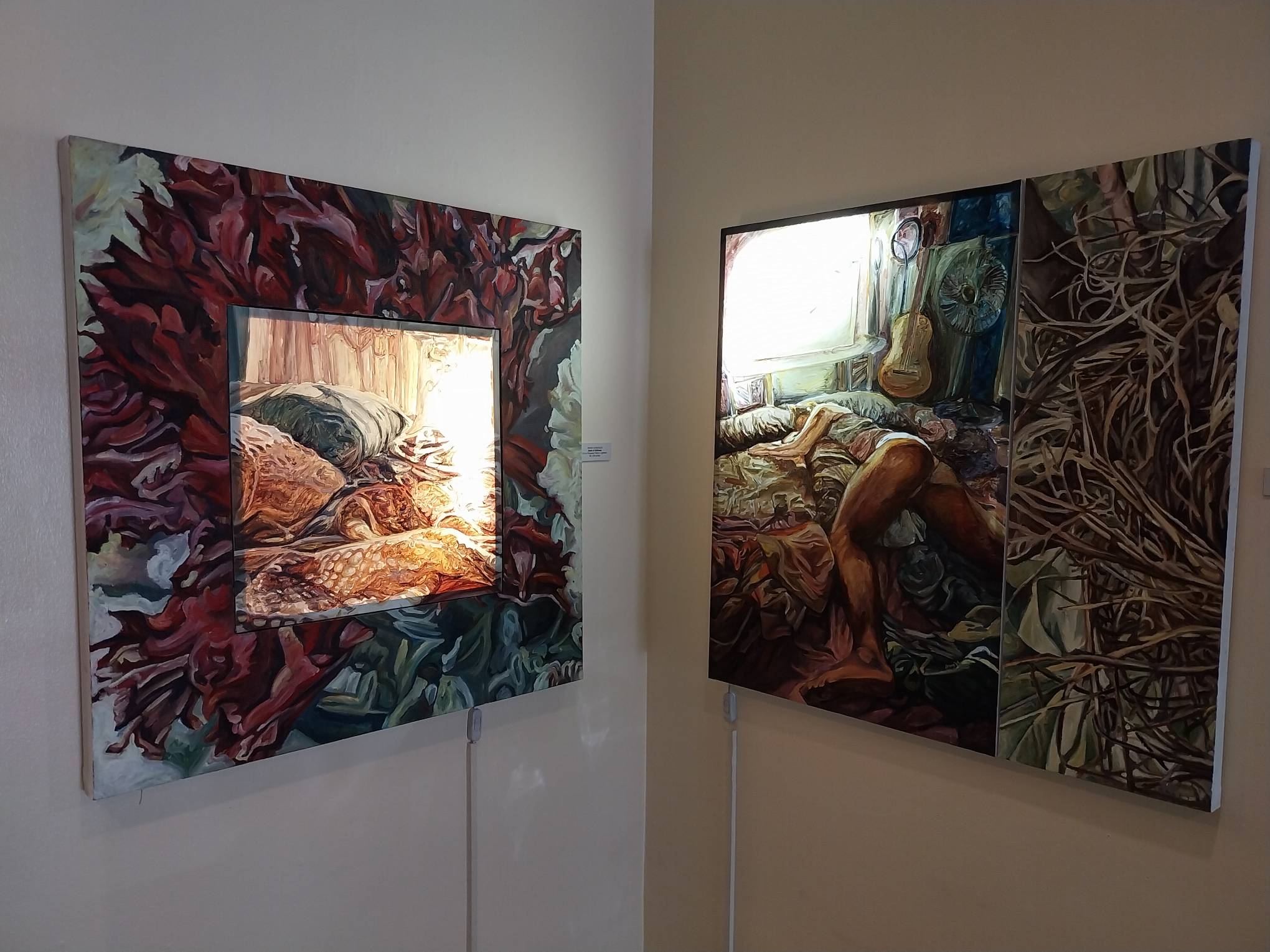 Two works by Ikang Gonzales.