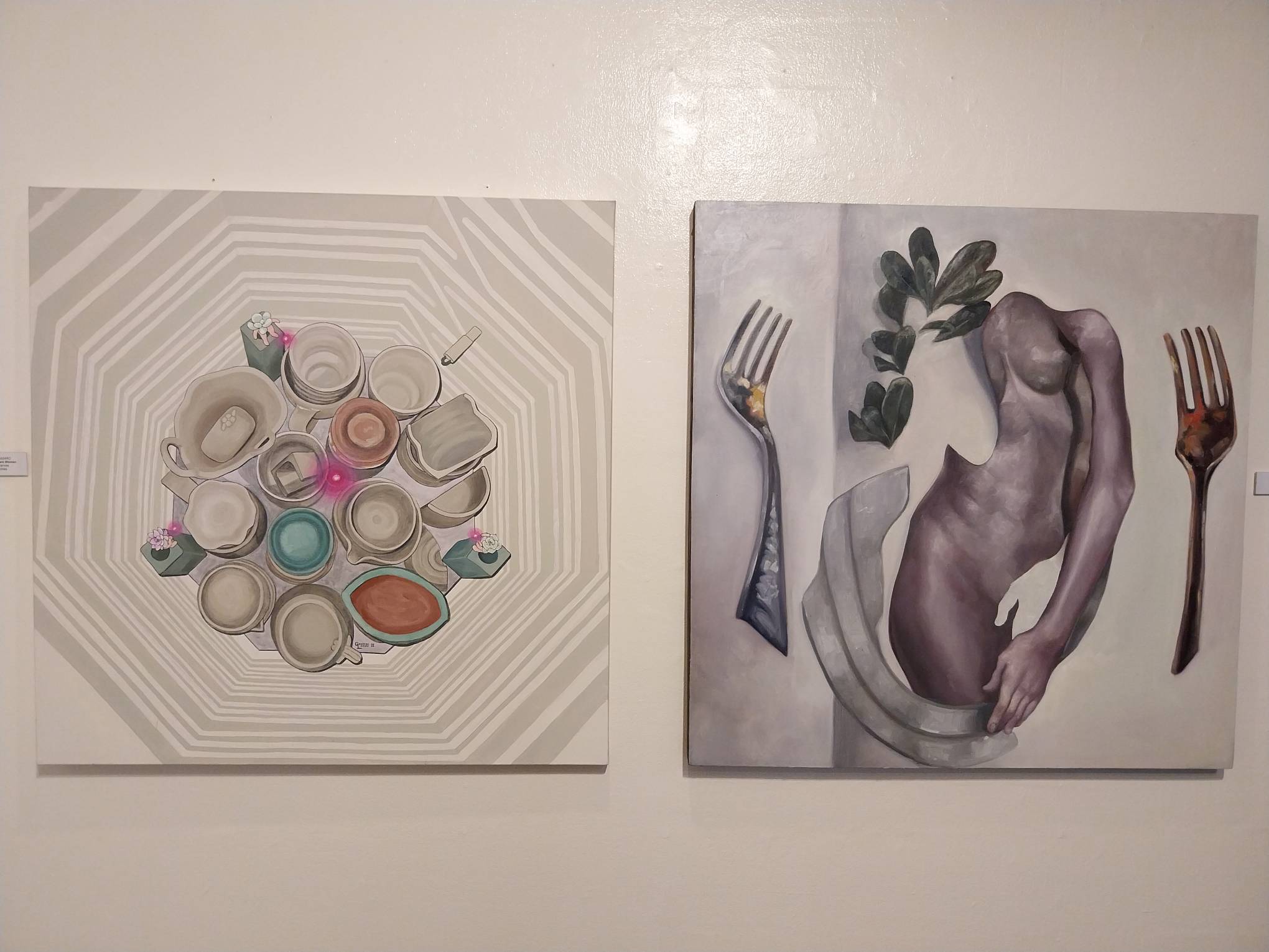 Nina Garibay and Genavee Lazaro's works for "Unveiling Perspectives."