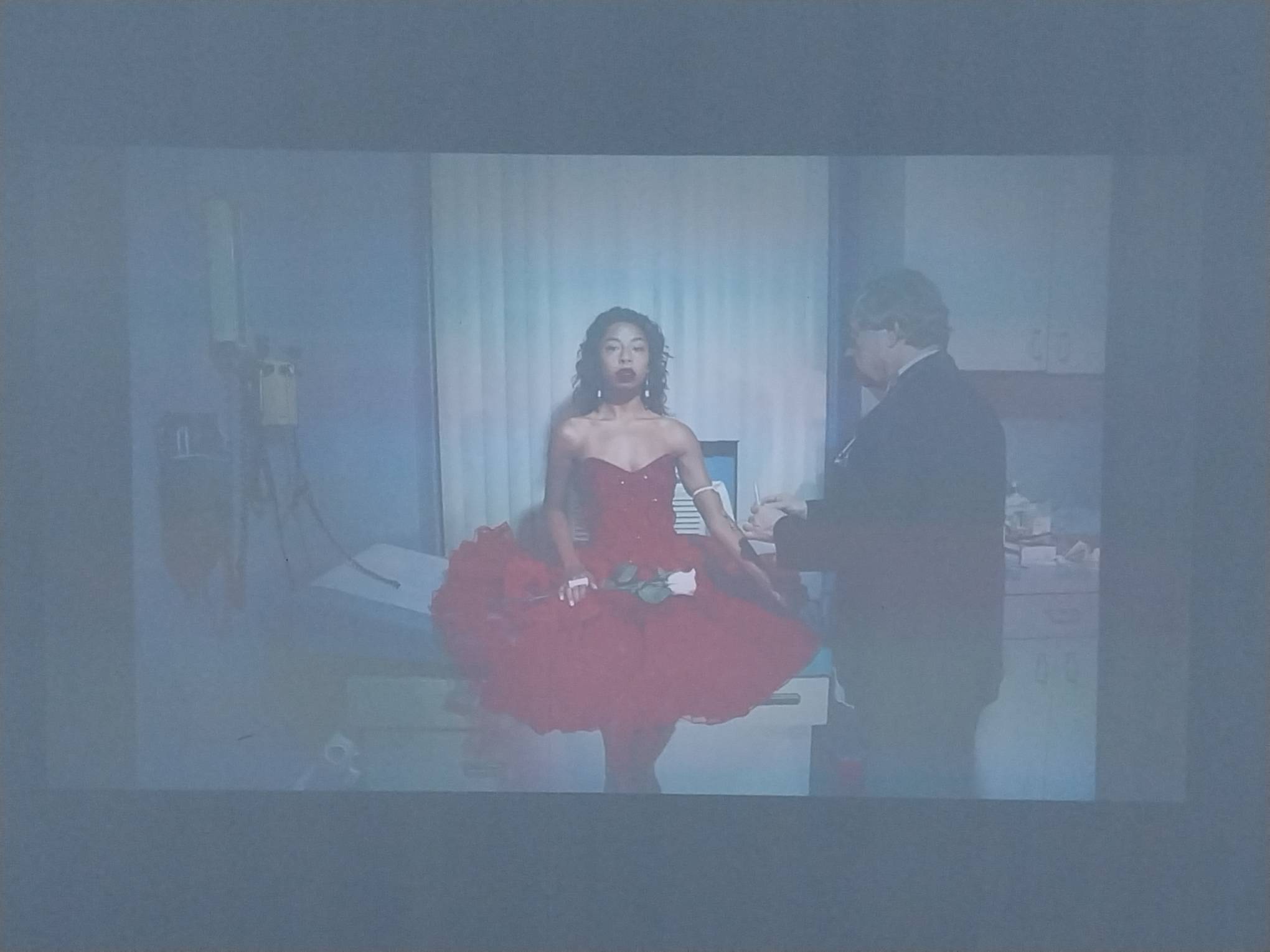 One of the works by Kia LaBeija projected in the Kalawakan Spacetime gallery.