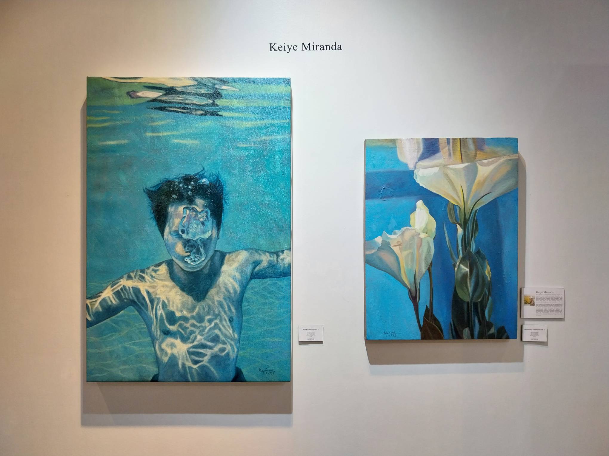 Keiye Miranda's two works for "Bloom" at Kapitolyo Art Space.
