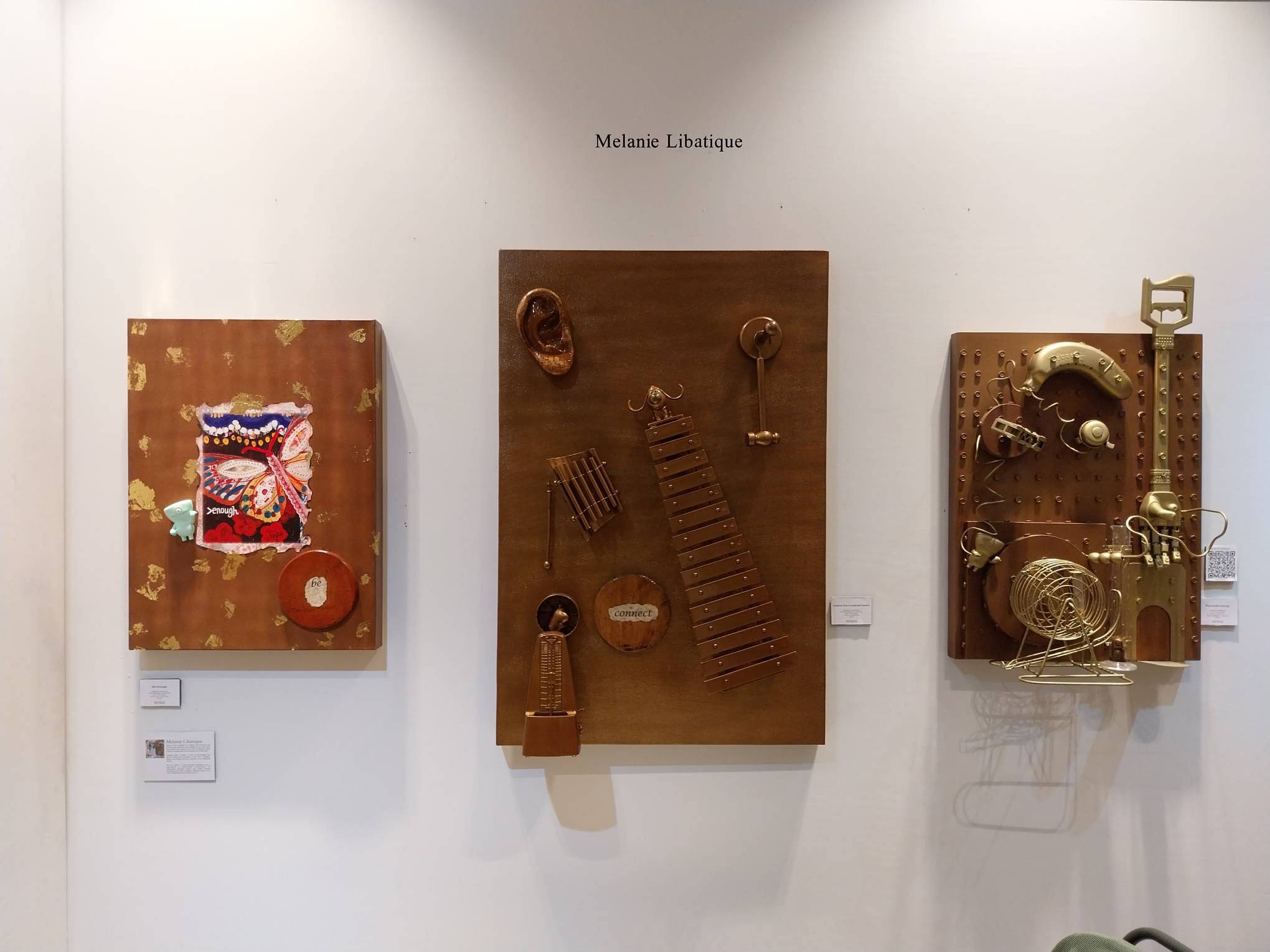 Melanie Libatique's works for "Bloom" at Kapitolyo Art Space.