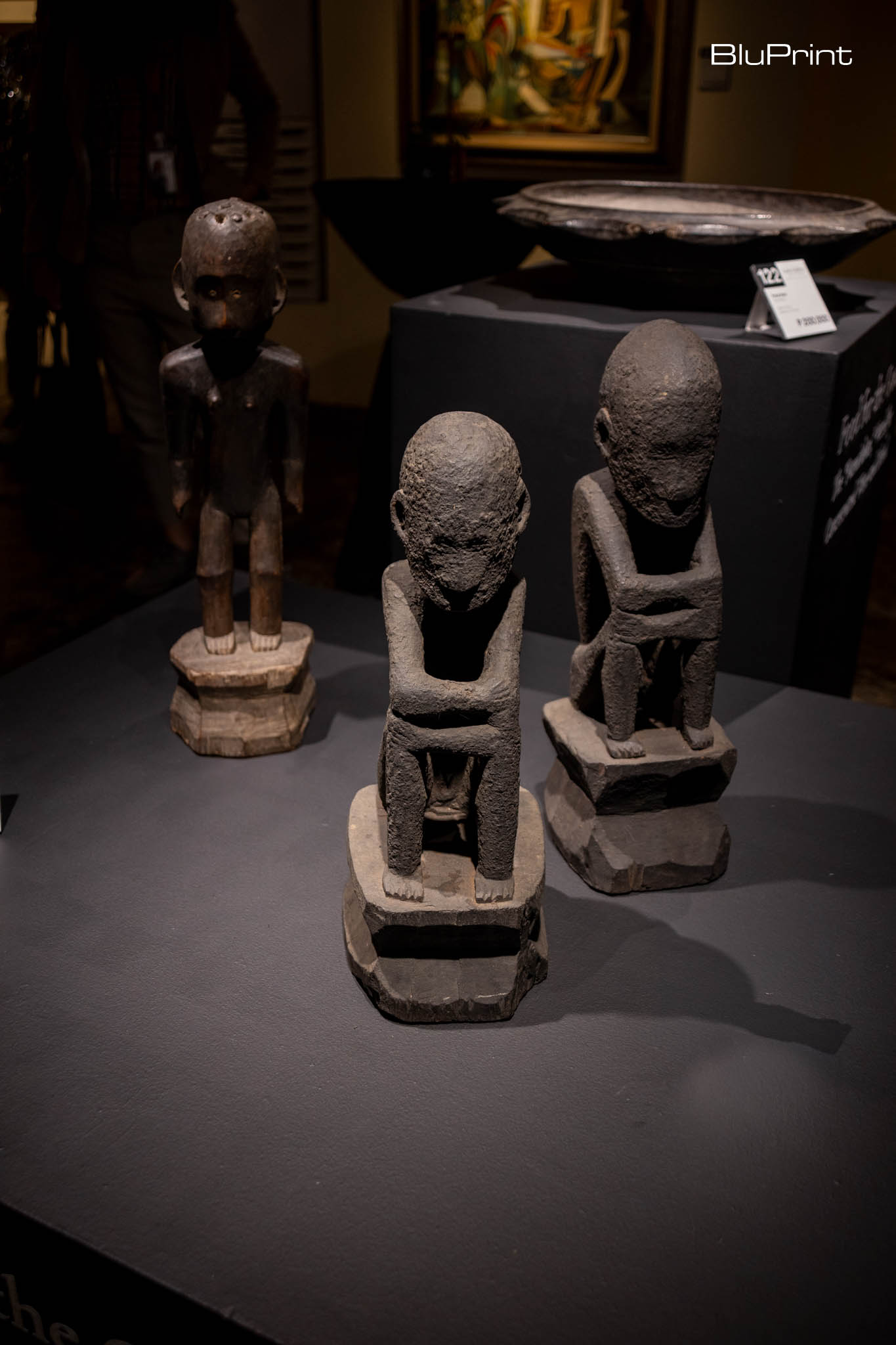 For the auction, 20th century wooden bulul figures from Ifugao.