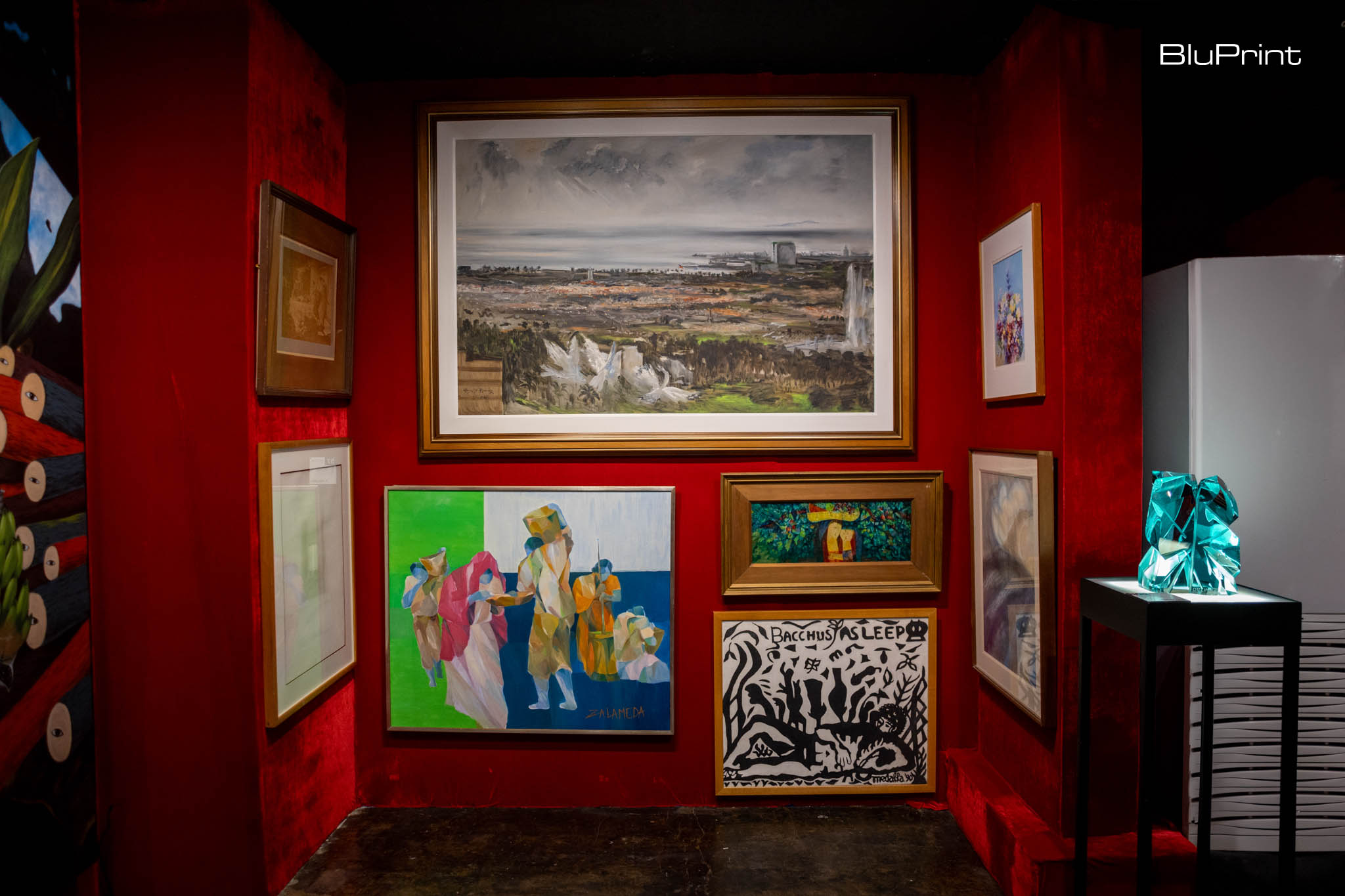 Some paintings being sold at the Asian Cultural Council auction by León Gallery.