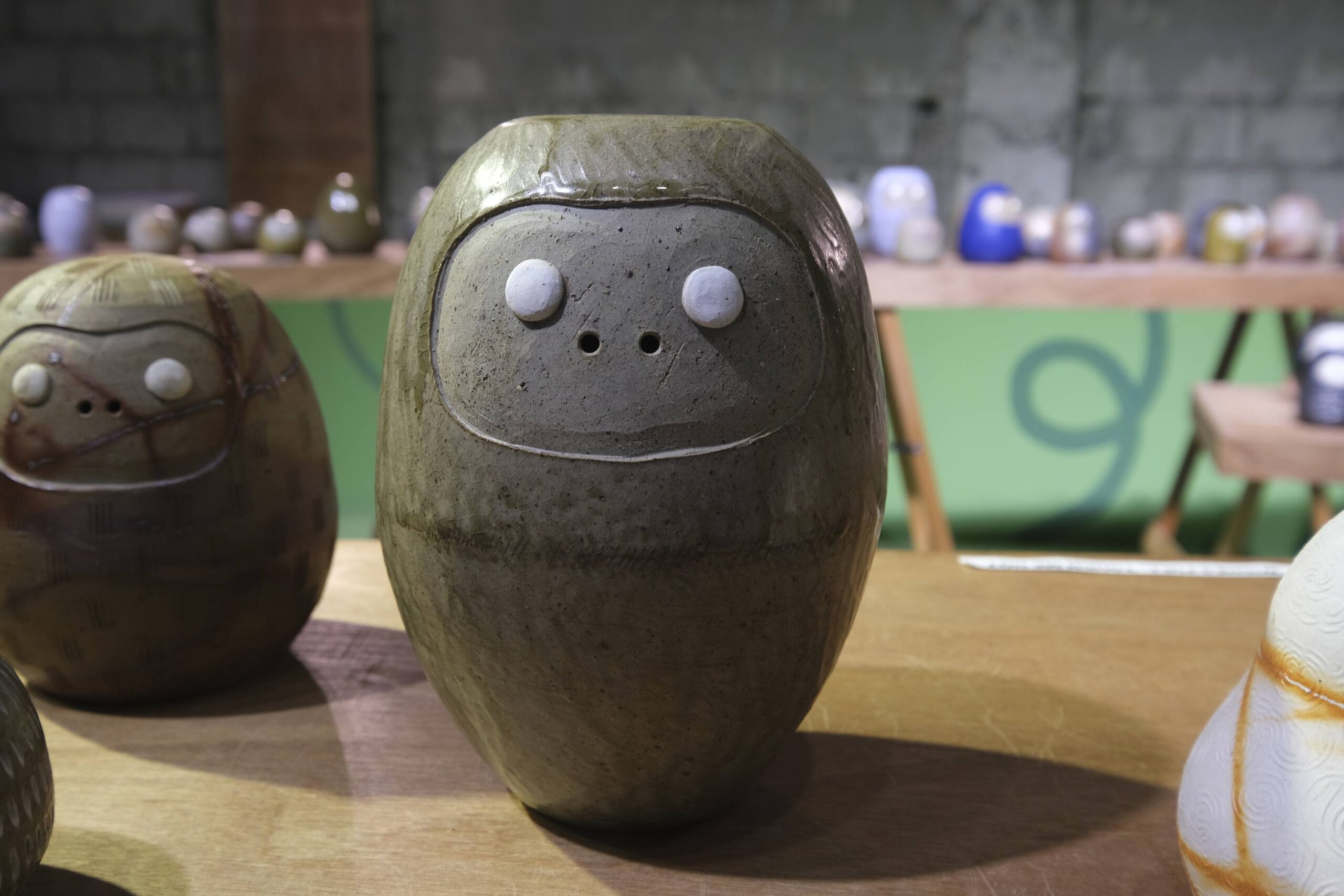 A ceramic pot by Jezzel Wee at Art Fair Philippines.