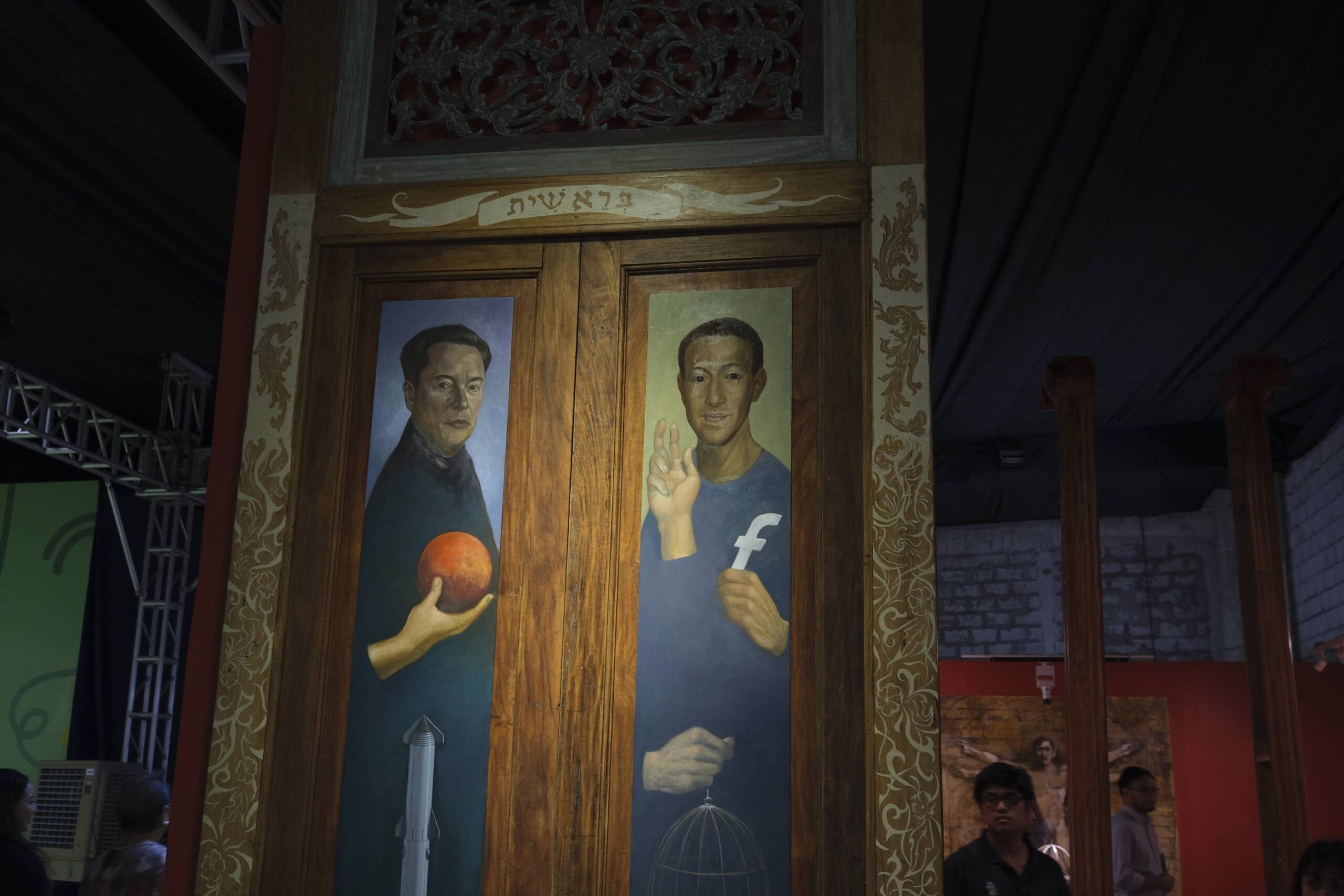 Two paintings by Manny Garibay. 