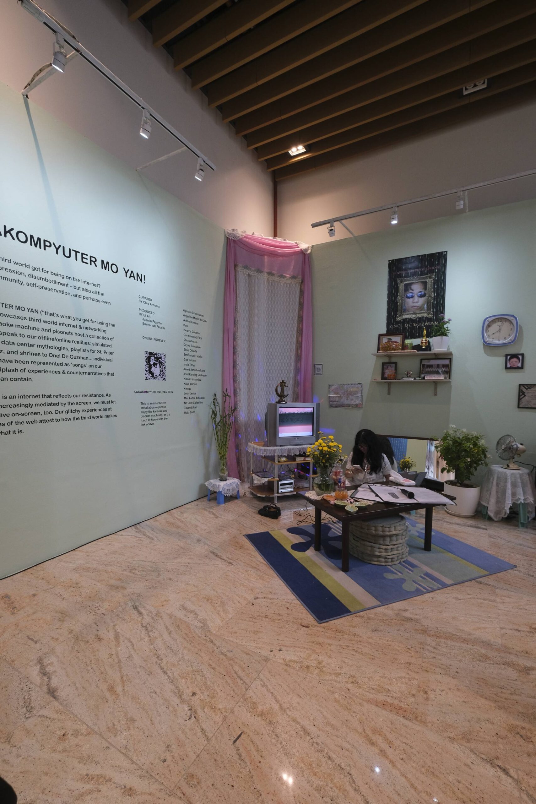 Chia Amisola's exhibit, "KAKAKOMPYUTER MO YAN," at Art Fair Philippines 2025.