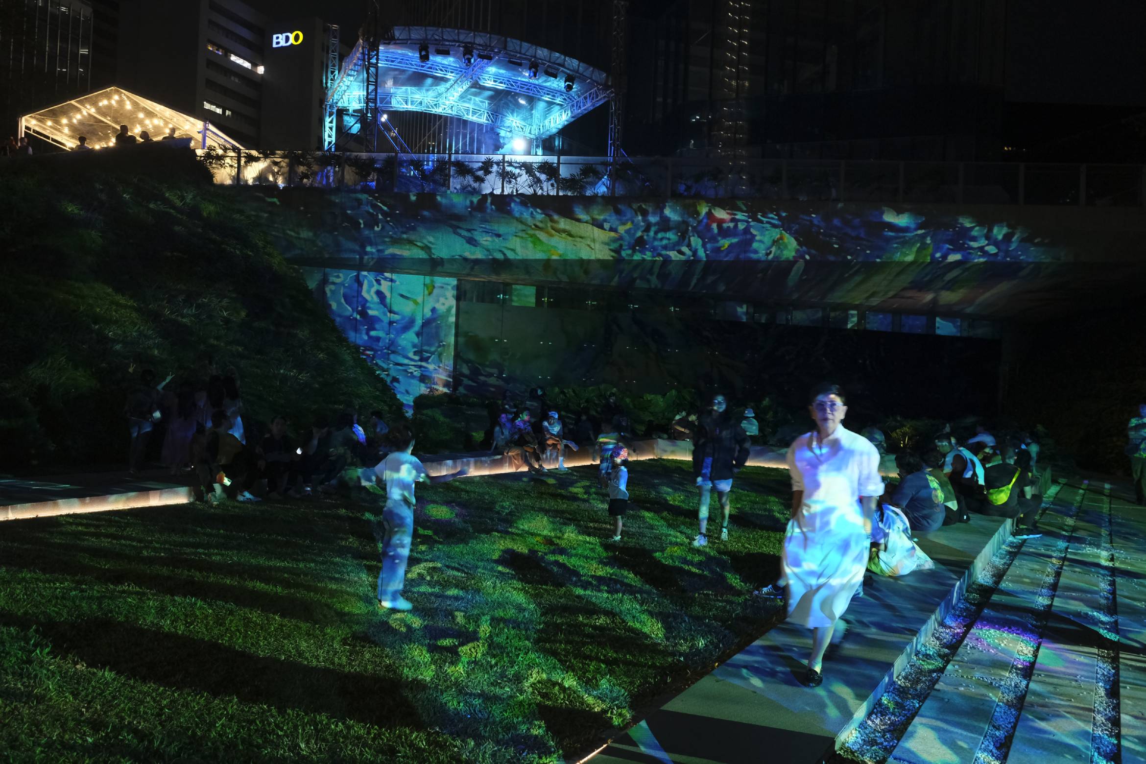 An outdoor exhibit at Ayala Triangle Gardens for Art Fair Philippines.