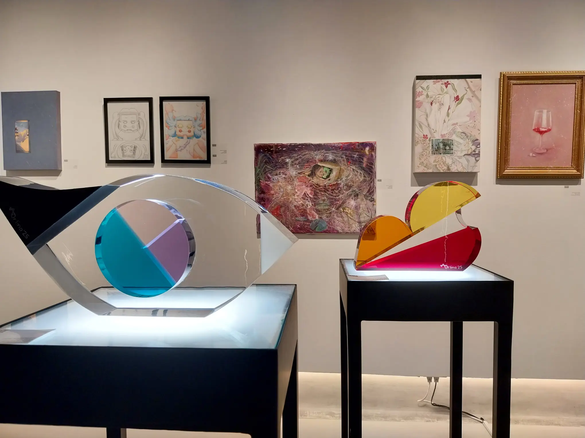 - BluPrint Examples of the eye and lips made by Anna Orlina for the Galerie Stephanie Women's Month exhibit.