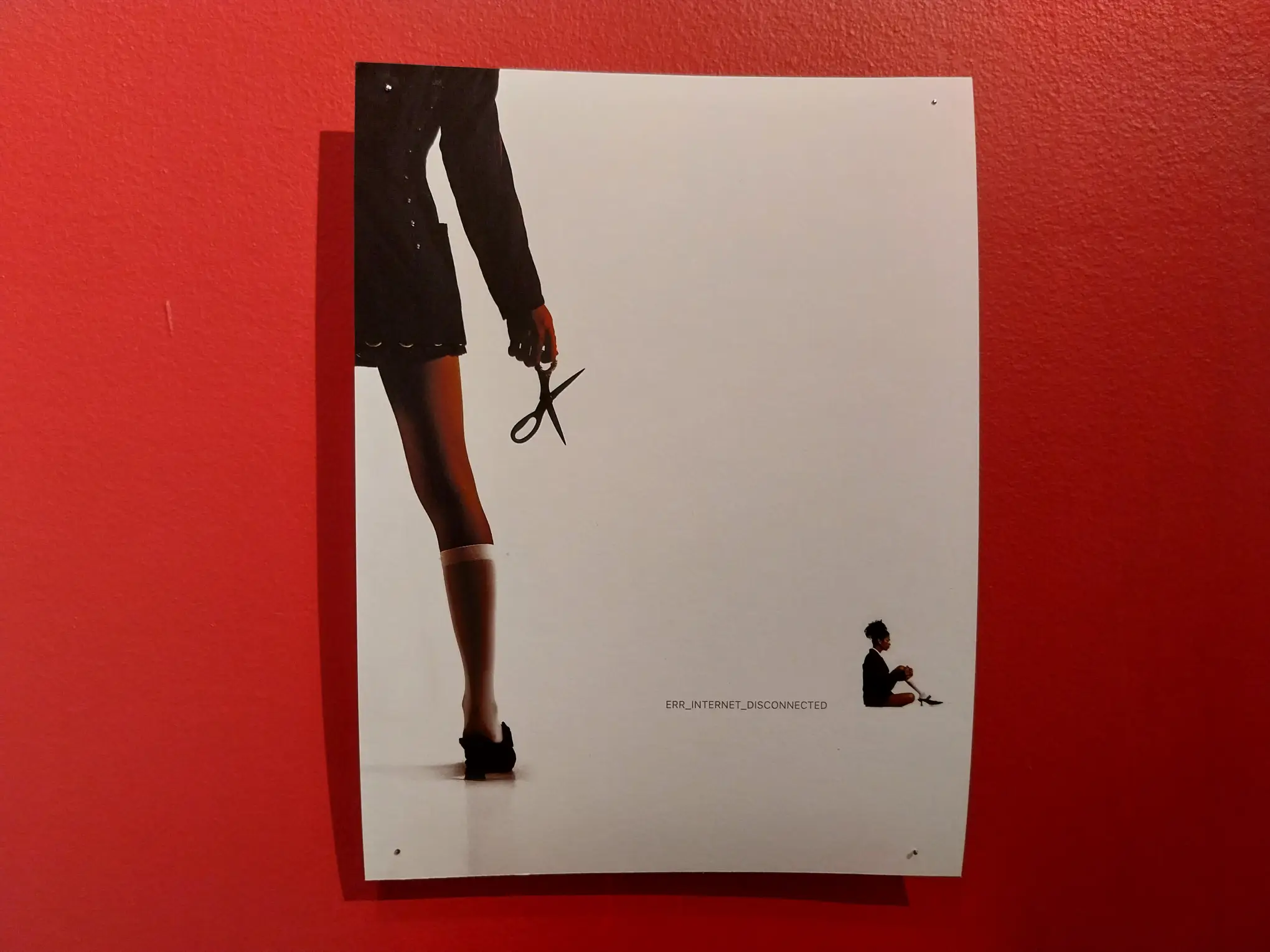 Painting with scissors for "A Knife Sharpens Itself," a xenofeminism exhibit curated by Brisa Amir.