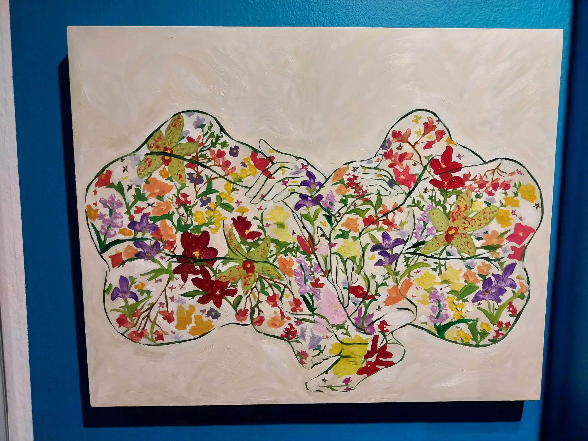 A work exhibited at Art Verite's Women's Month exhibit "The Girl Has No Door on Her Mouth."