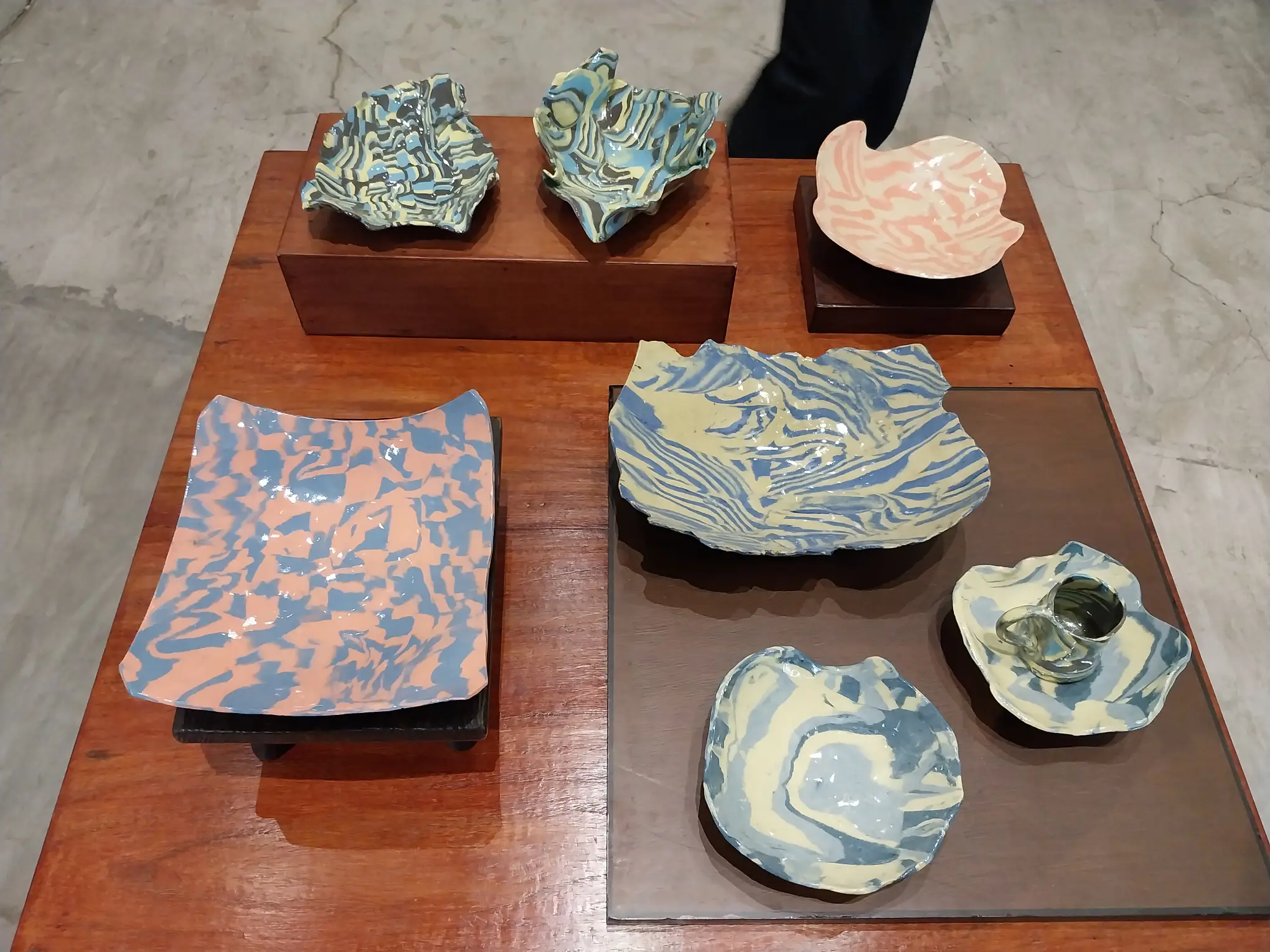 Multiple works by Winnie Go for "Nerikomi."