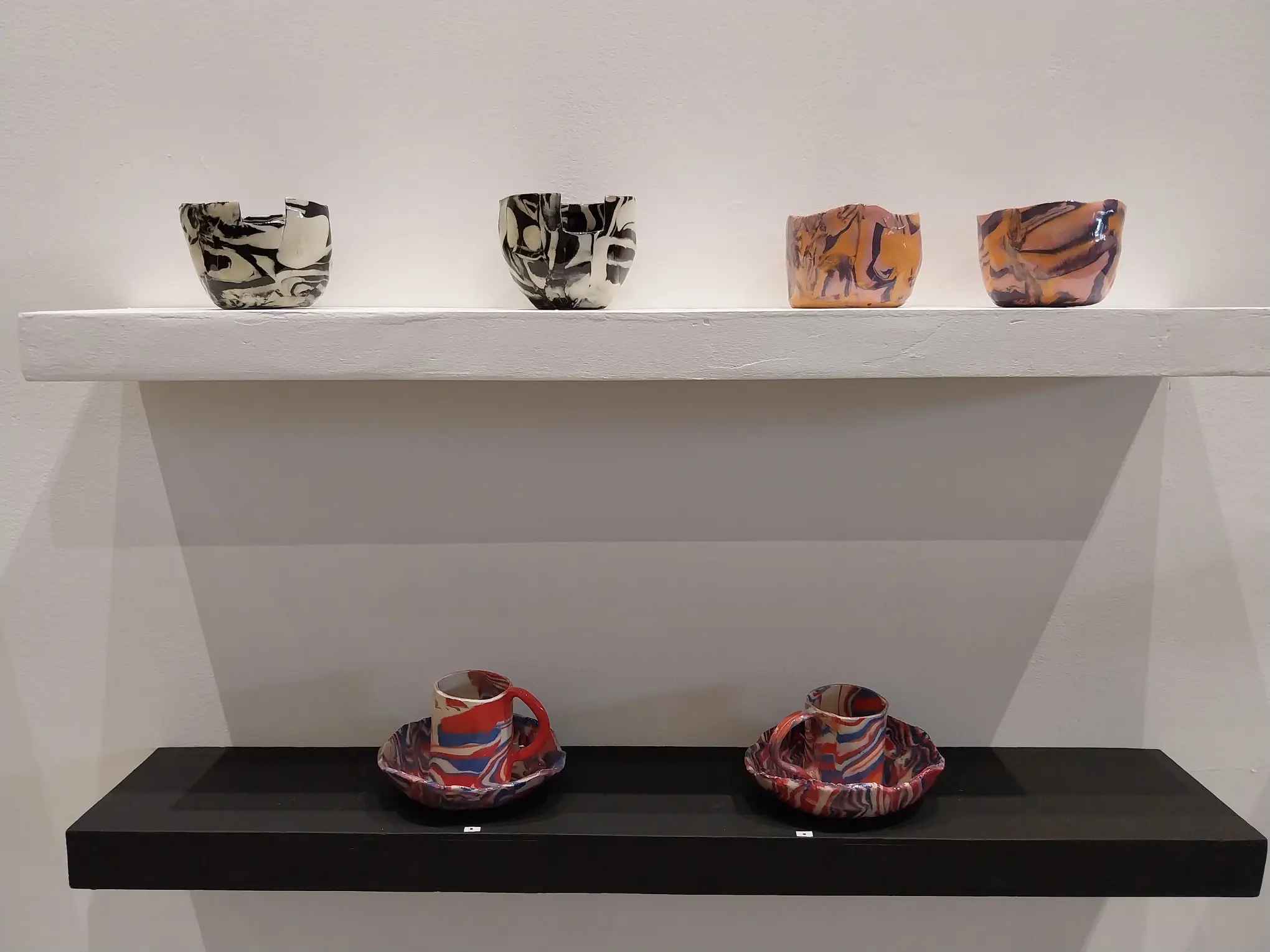 Some works by Winnie Go for "Nerikomi" at Aphro.