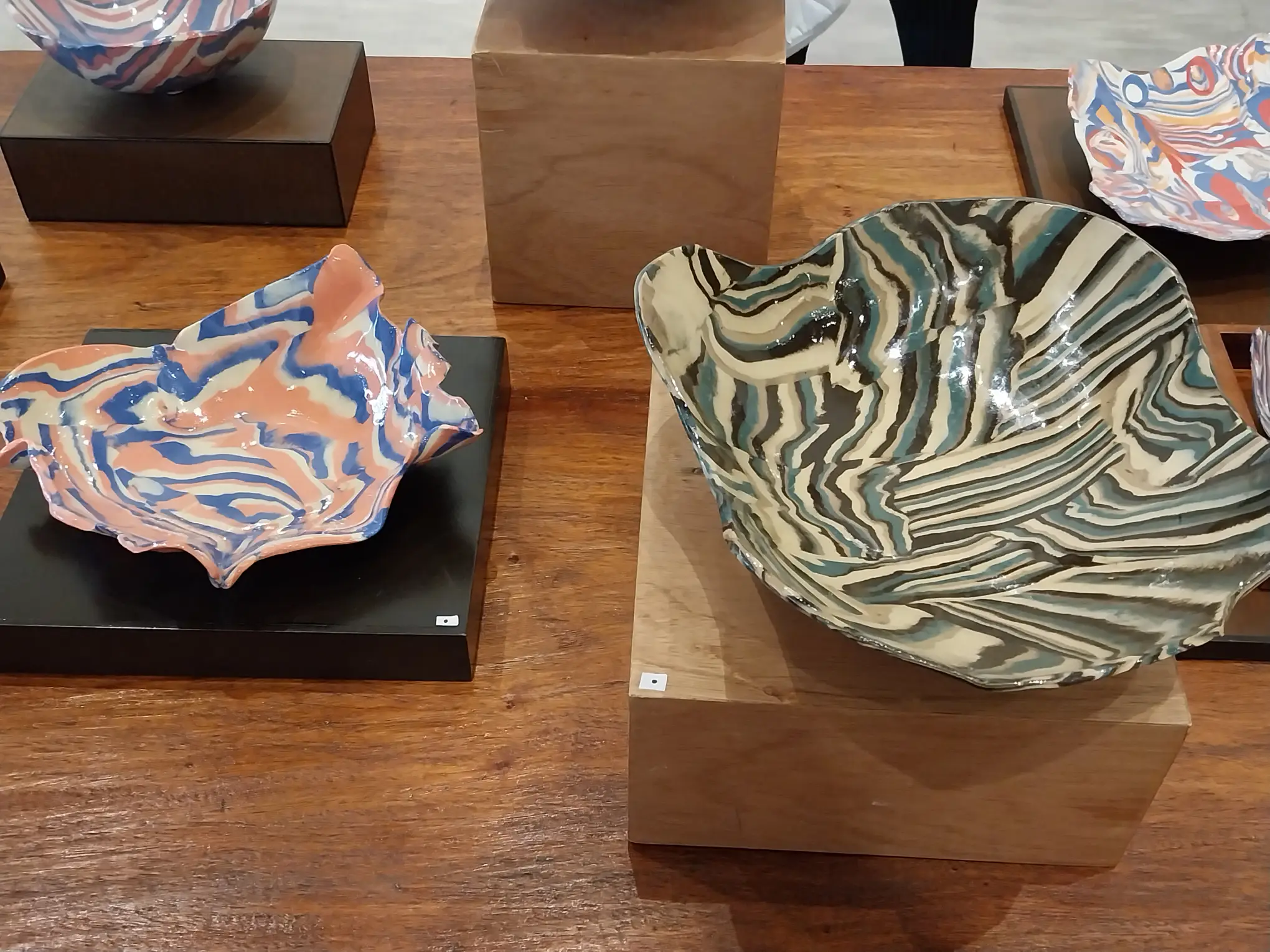 Two works by Winnie Go for "Nerikomi."