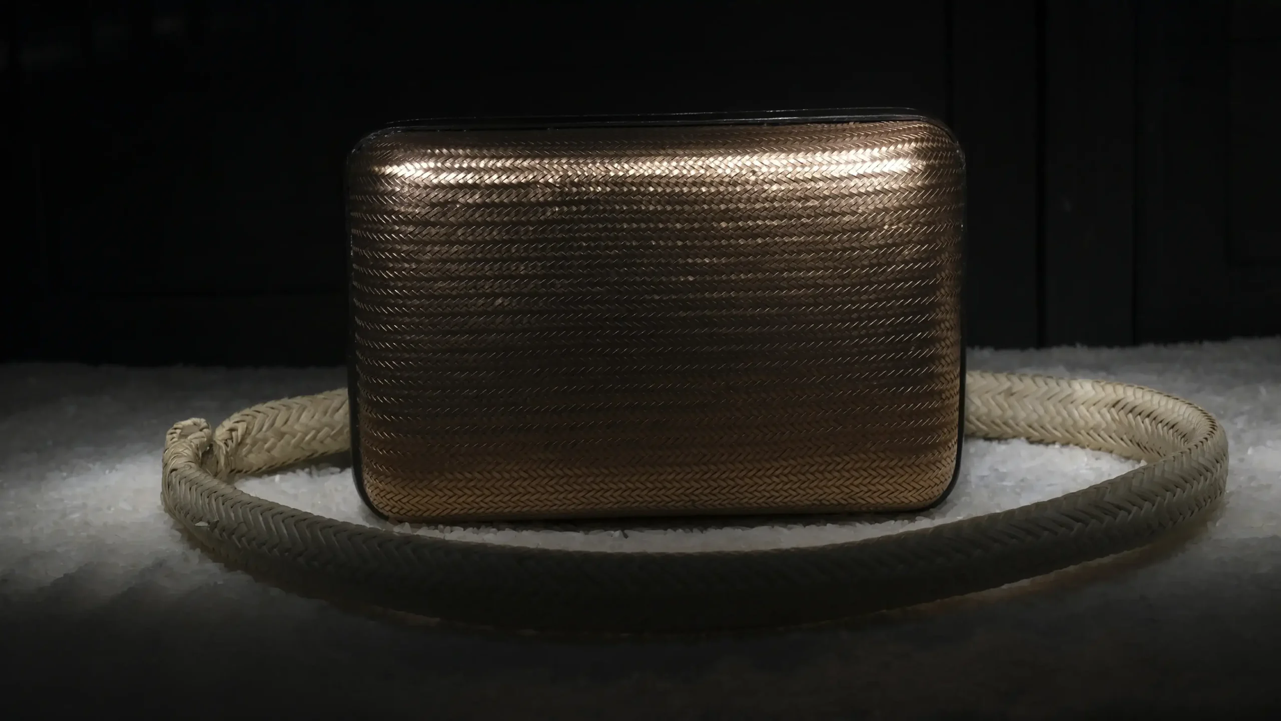 Purse with indigenous patterns by Mark Wilson for his Caro Wilson brand.