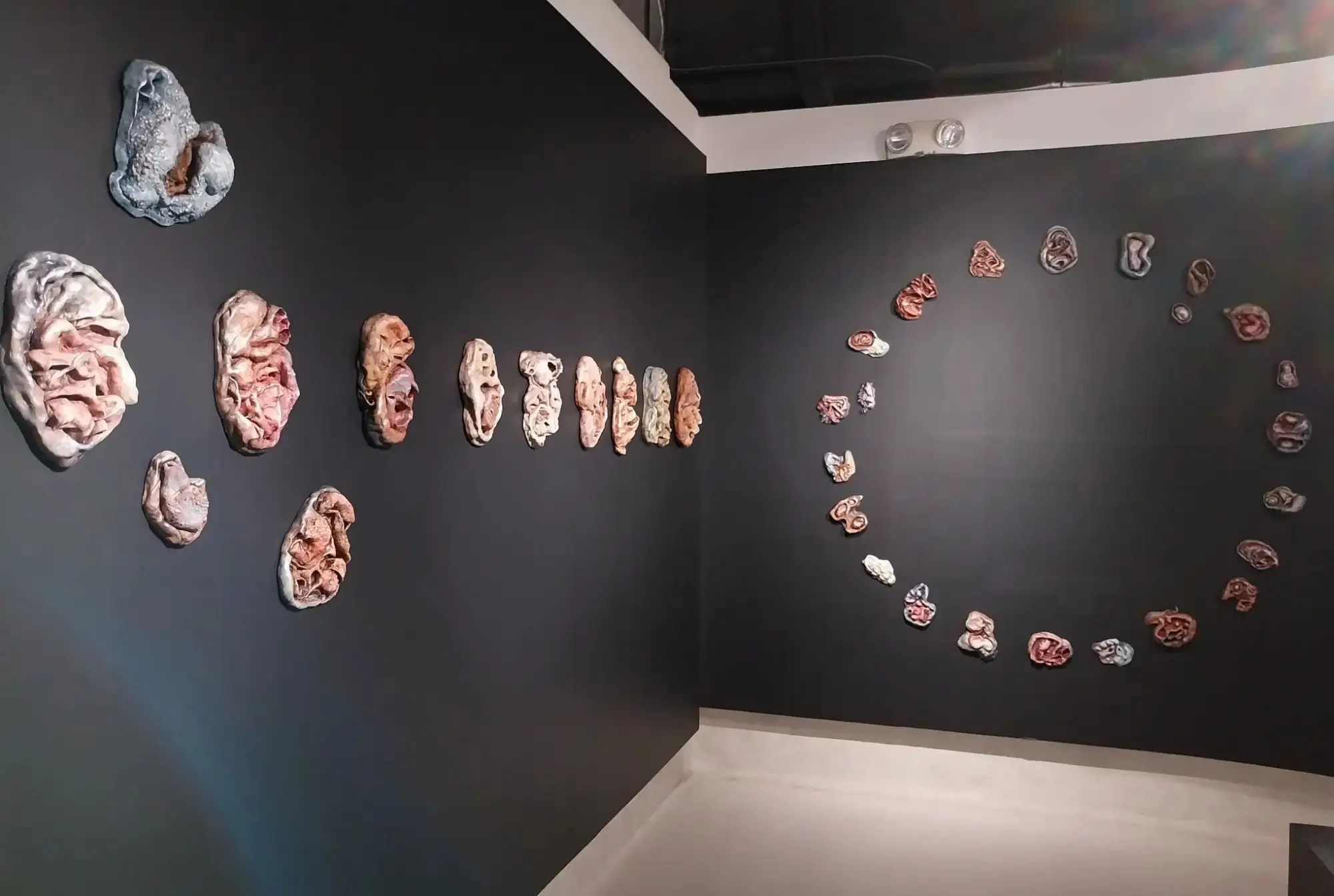 Sam Feleo's artworks as shown in "Grip/Pulse" at Cartellino Art.