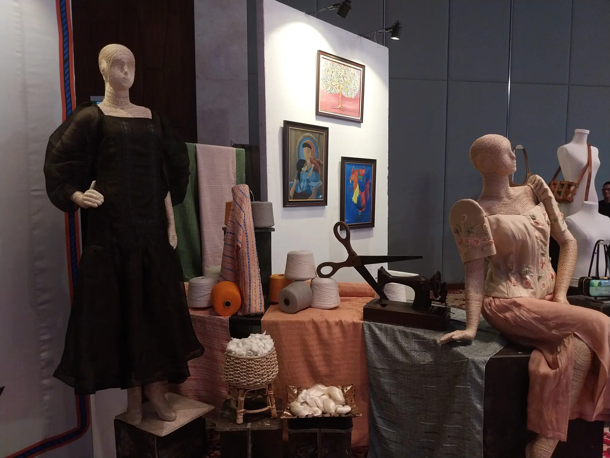 Mannequins showing off the latest in contemporary Filipiniana design.