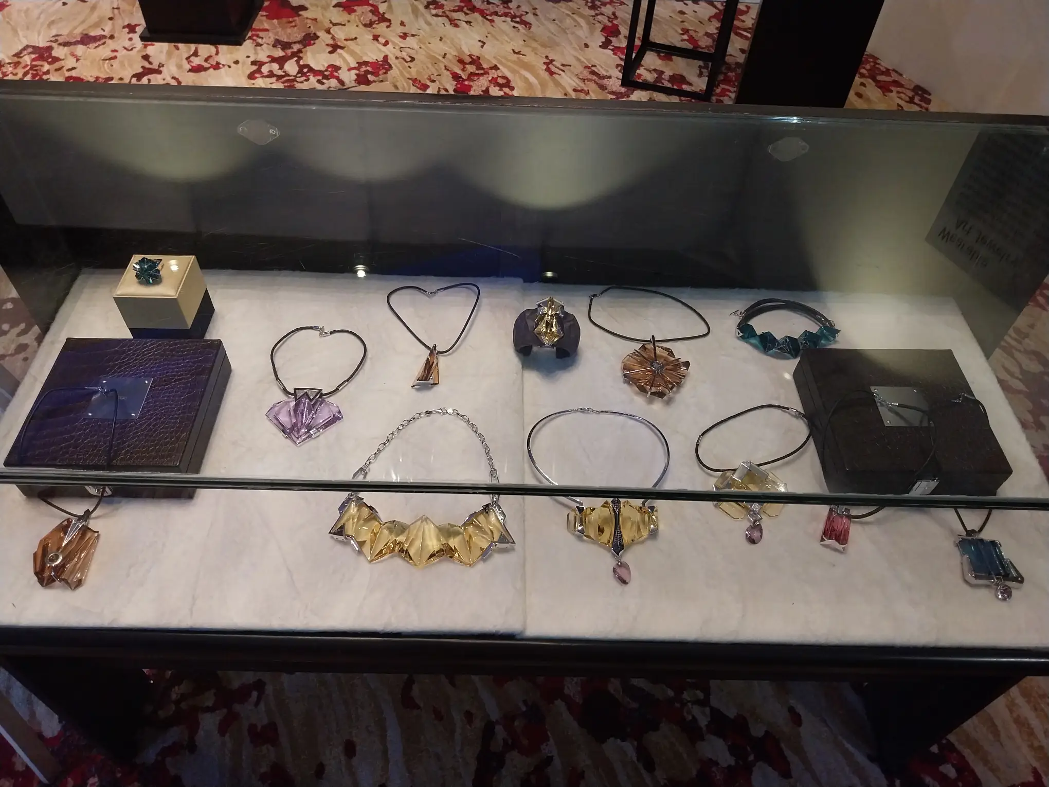 Some of jewelry shown in the lifestyle fair.