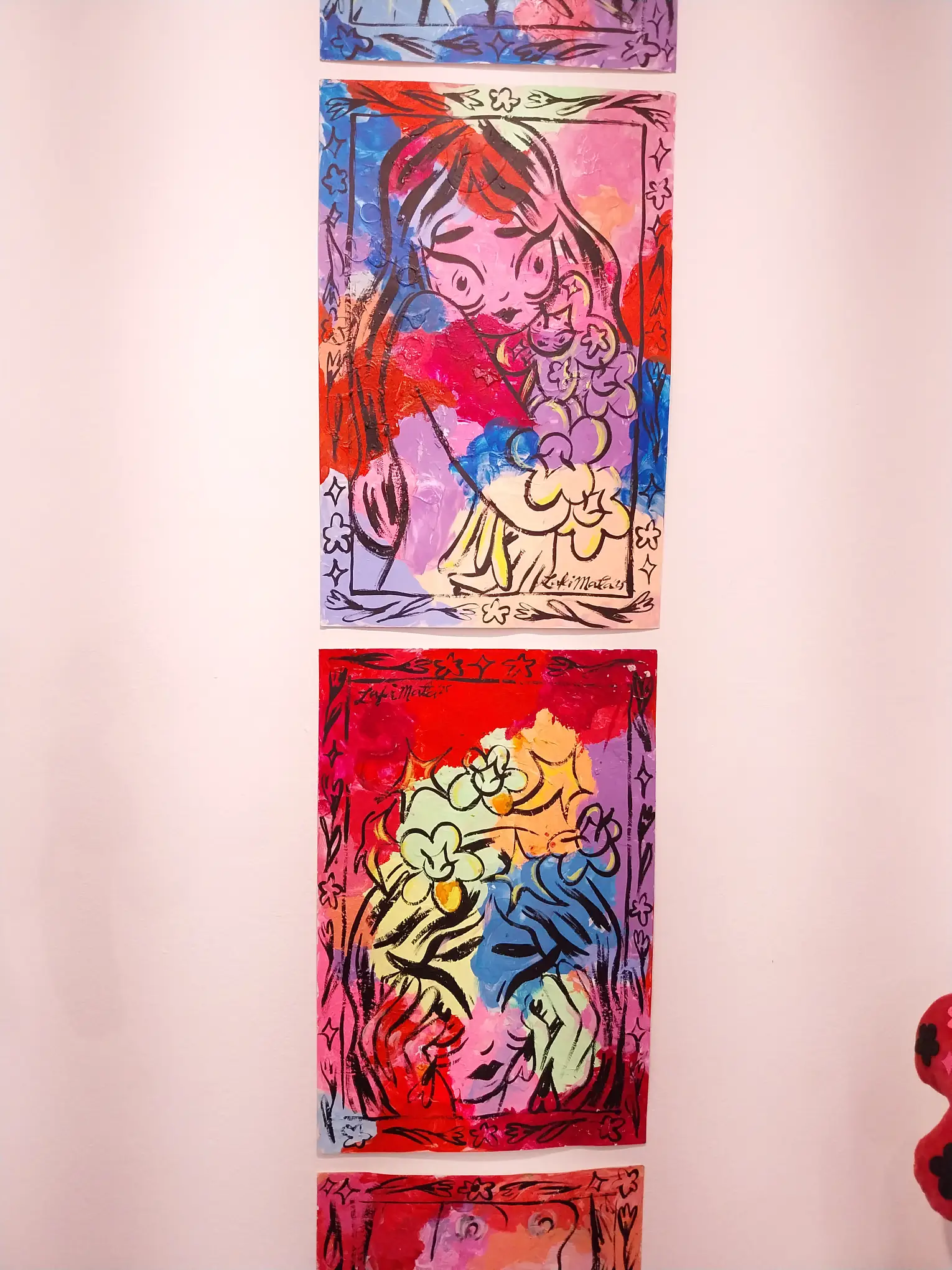 Watercolor paintings by Laki Mata for "Flower Eaters."