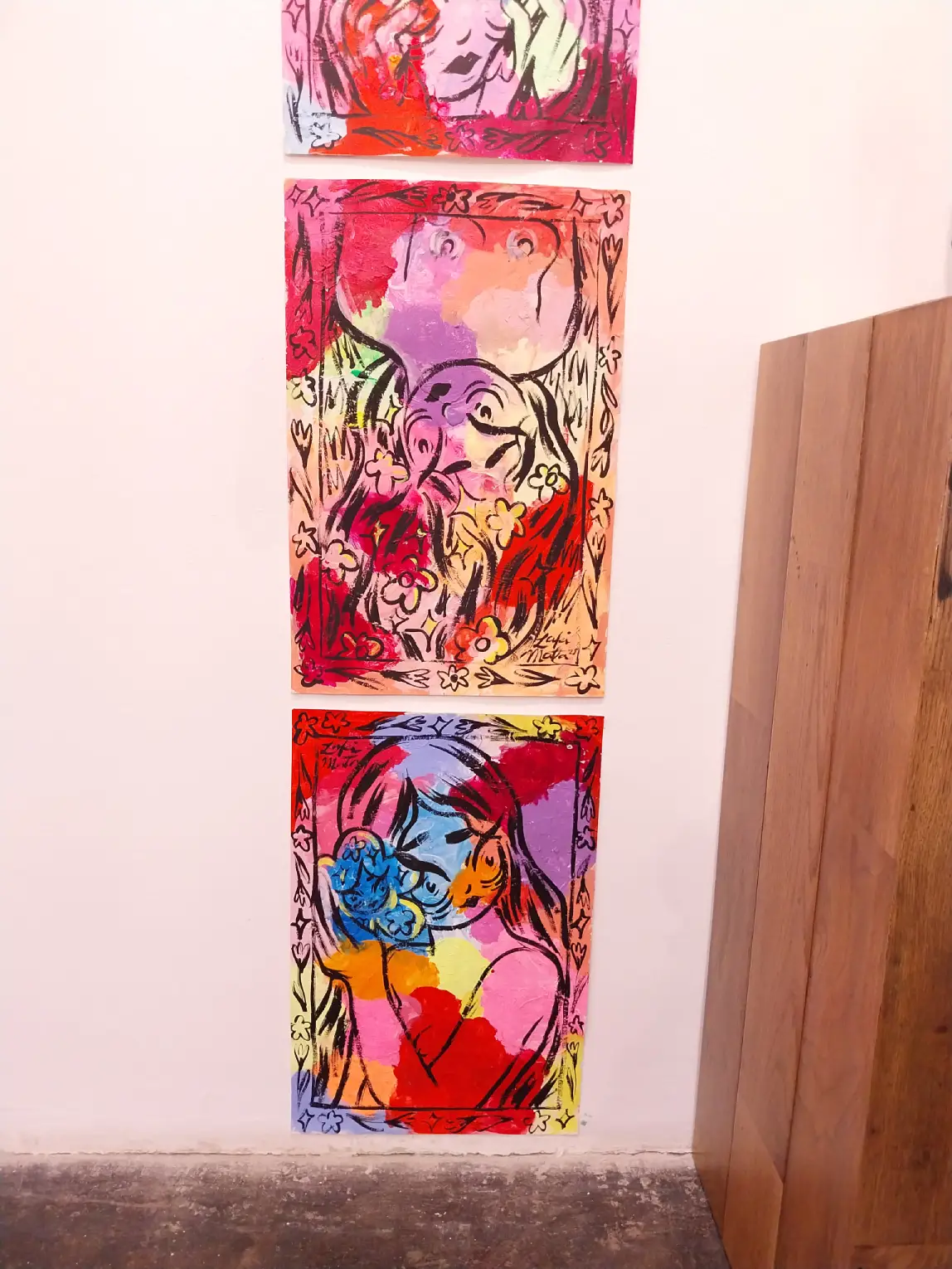 Watercolor paintings by Laki Mata for "Flower Eaters."