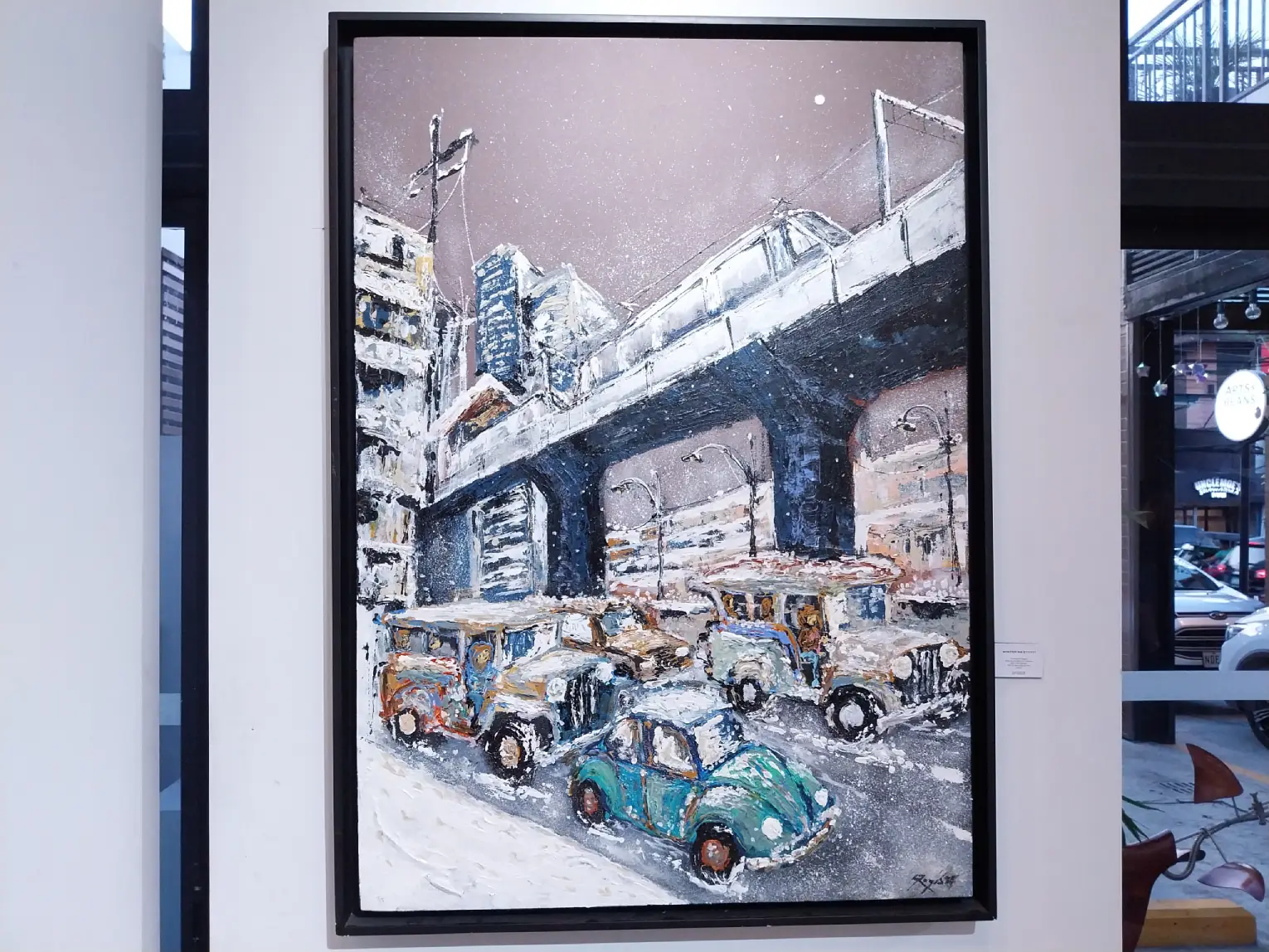 A painting by Christian Regis for Kapitolyo Art Space.