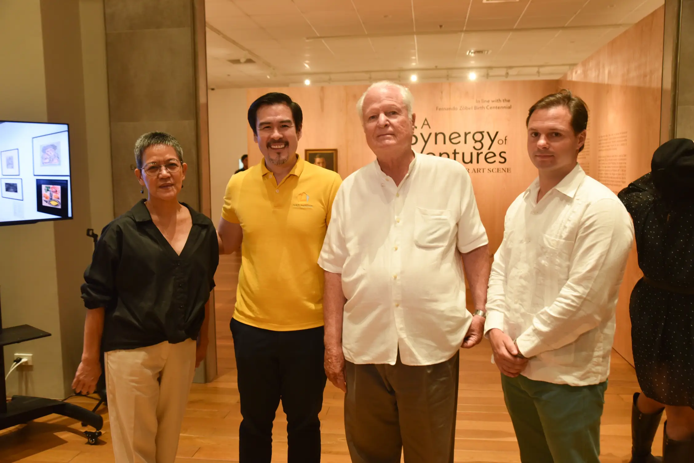 [From left] Ateneo Art Gallery director Boots Herrera, The Art House founder Carlo Pineda, with Alejandro and Beltran Zobel Padilla.