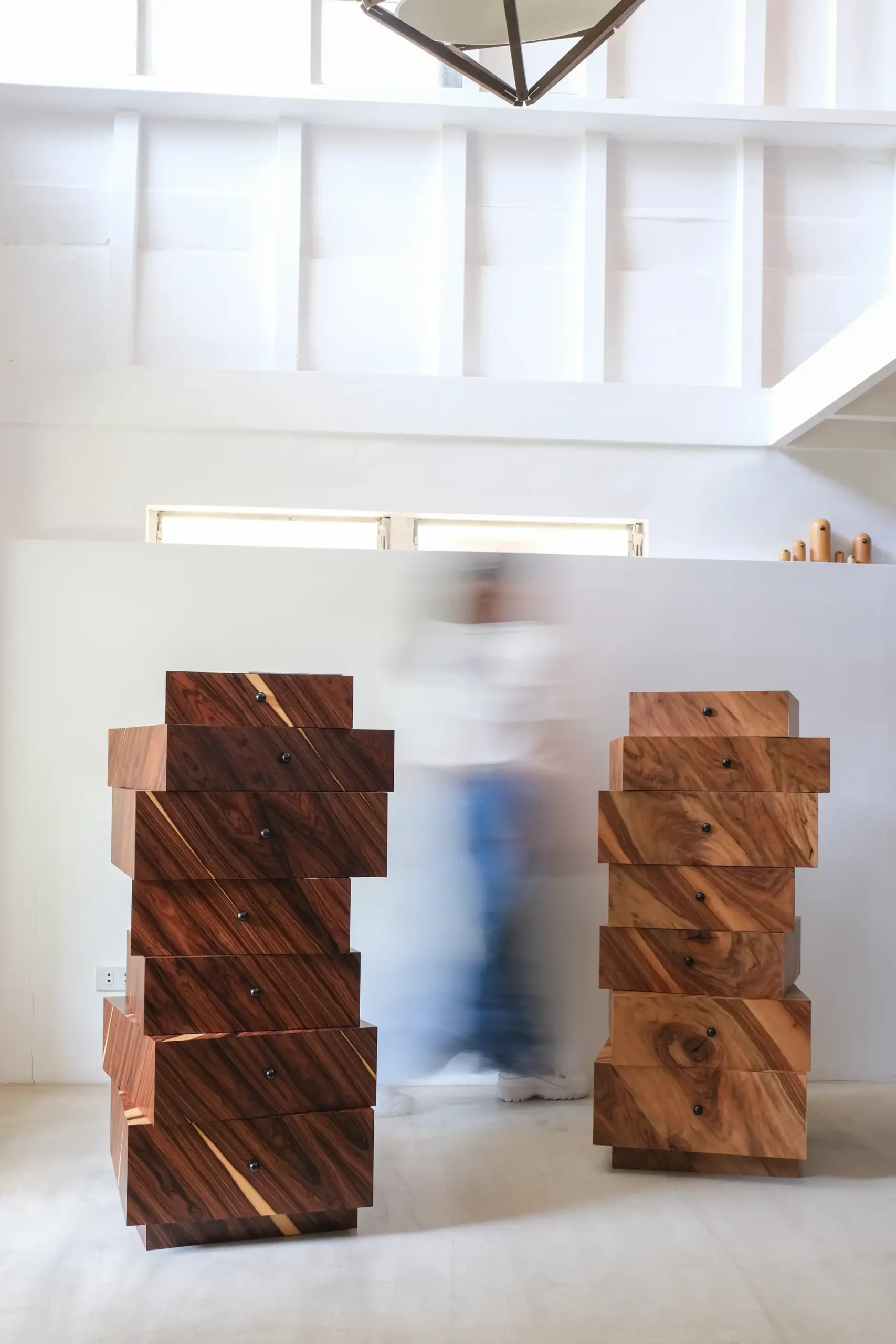 Two of the Schubladenstapel, a Röthlisberger product in Edwin Uy's atelier.