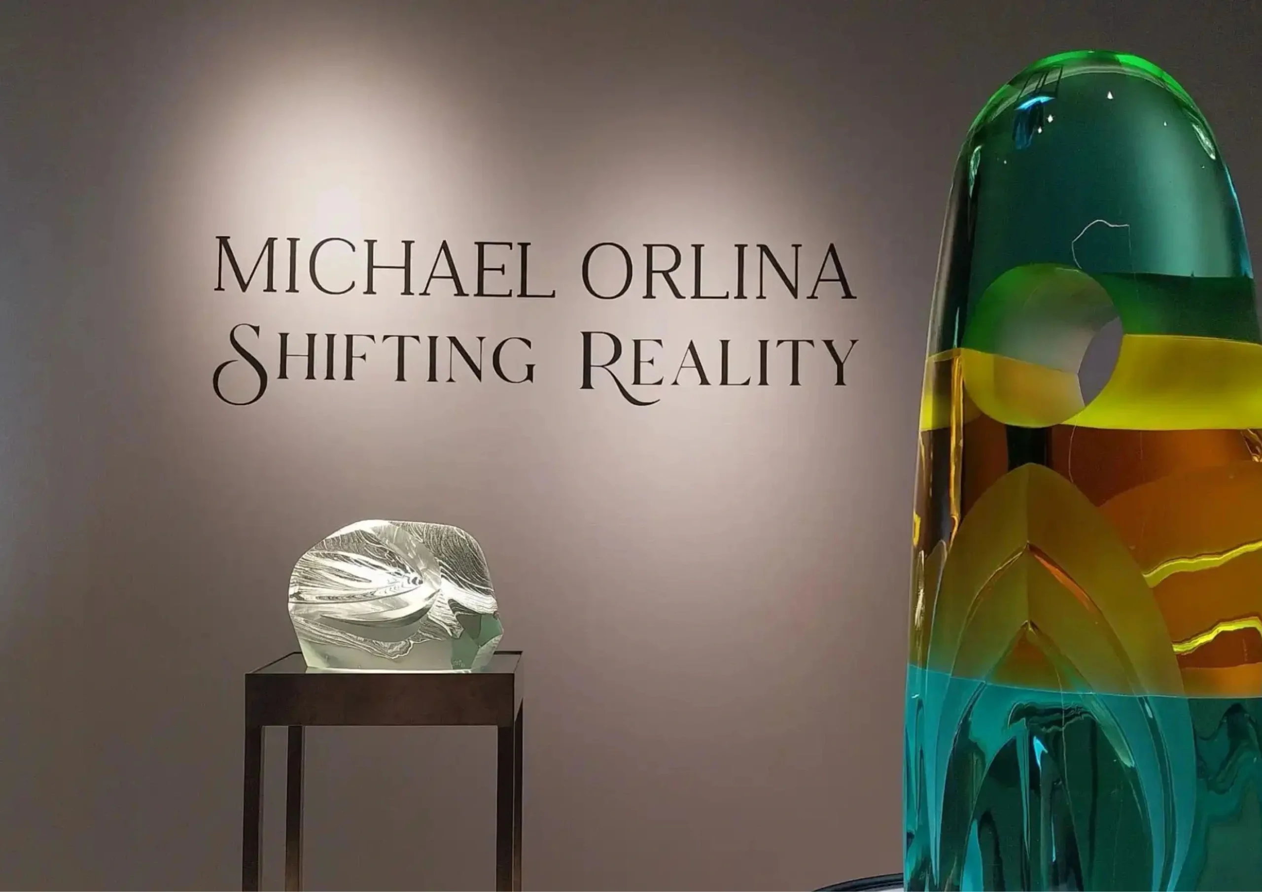Two glass artworks by Michael Orlina for 