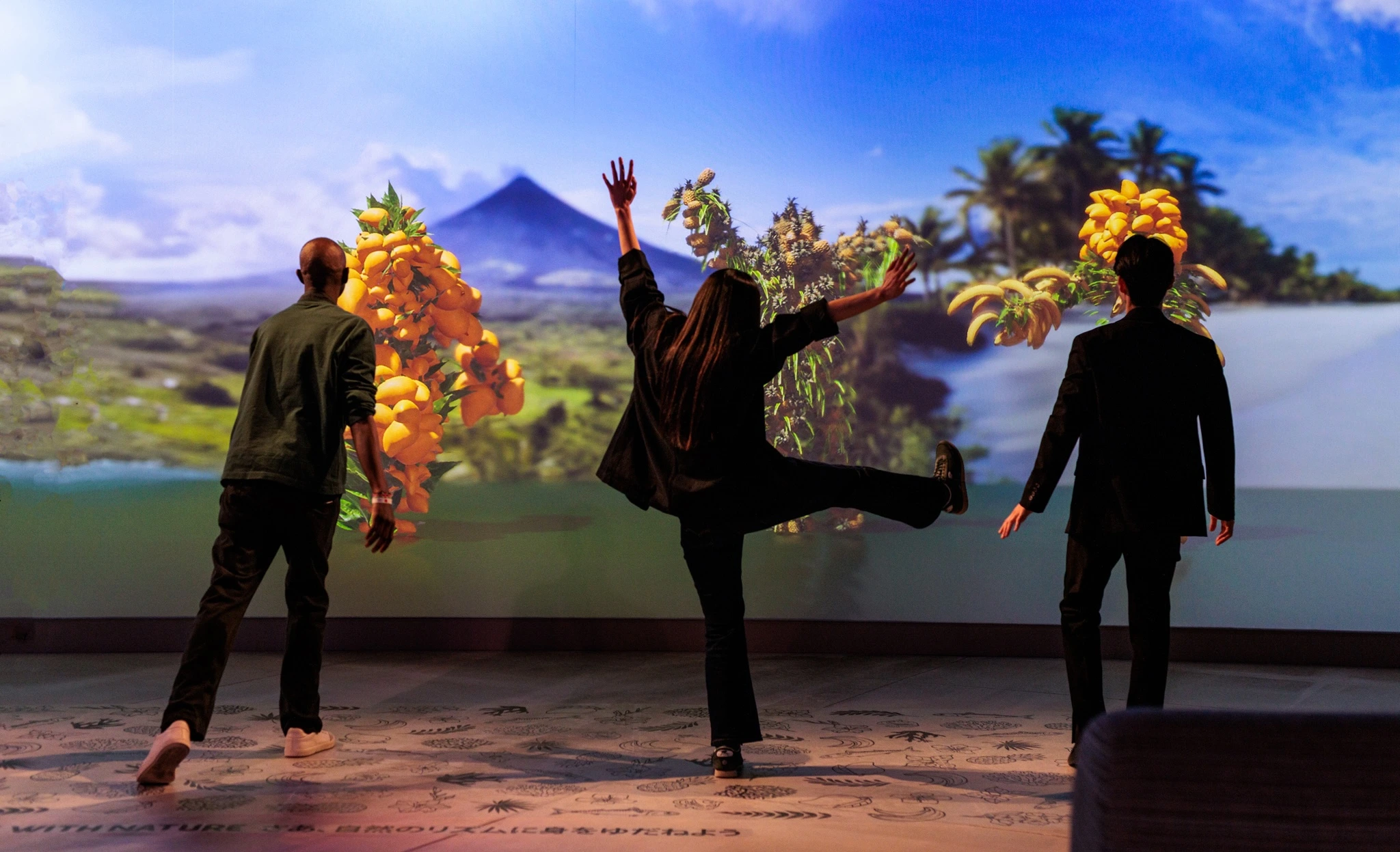 People dancing at the Dance with Nature installation at the Philippine Pavilion at Osaka World Expo 2025.
