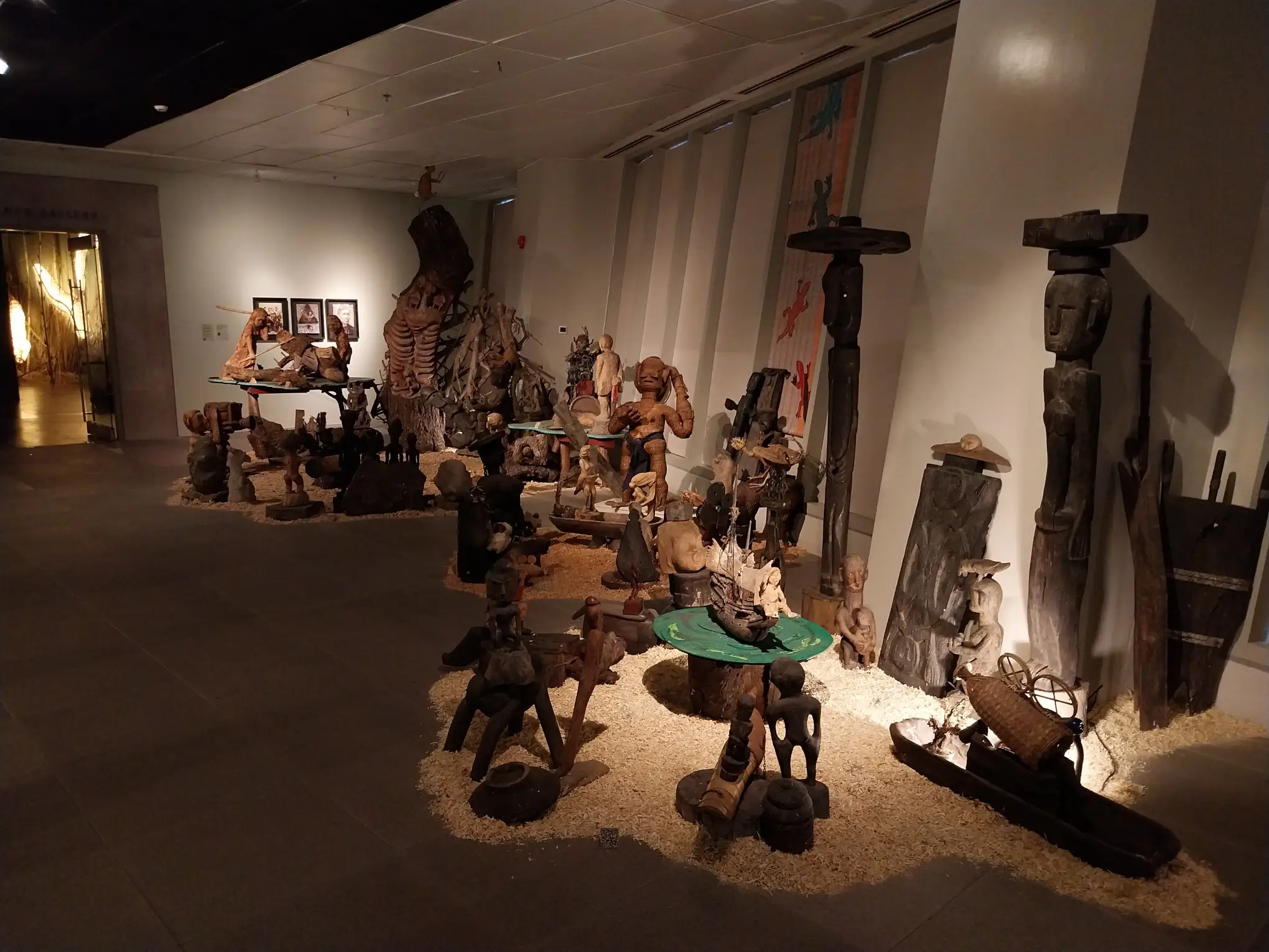 Woodworks displayed at "Gongs. Smoke. Blood. Earth."