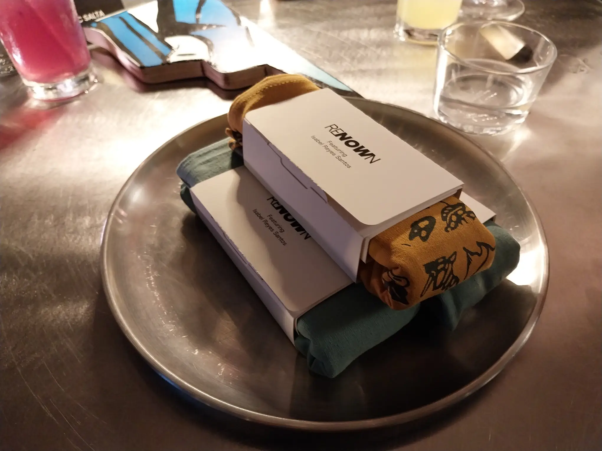 Limited-edition fabric artworks made for 'reNOWn x Isabel Reyes Santos.'