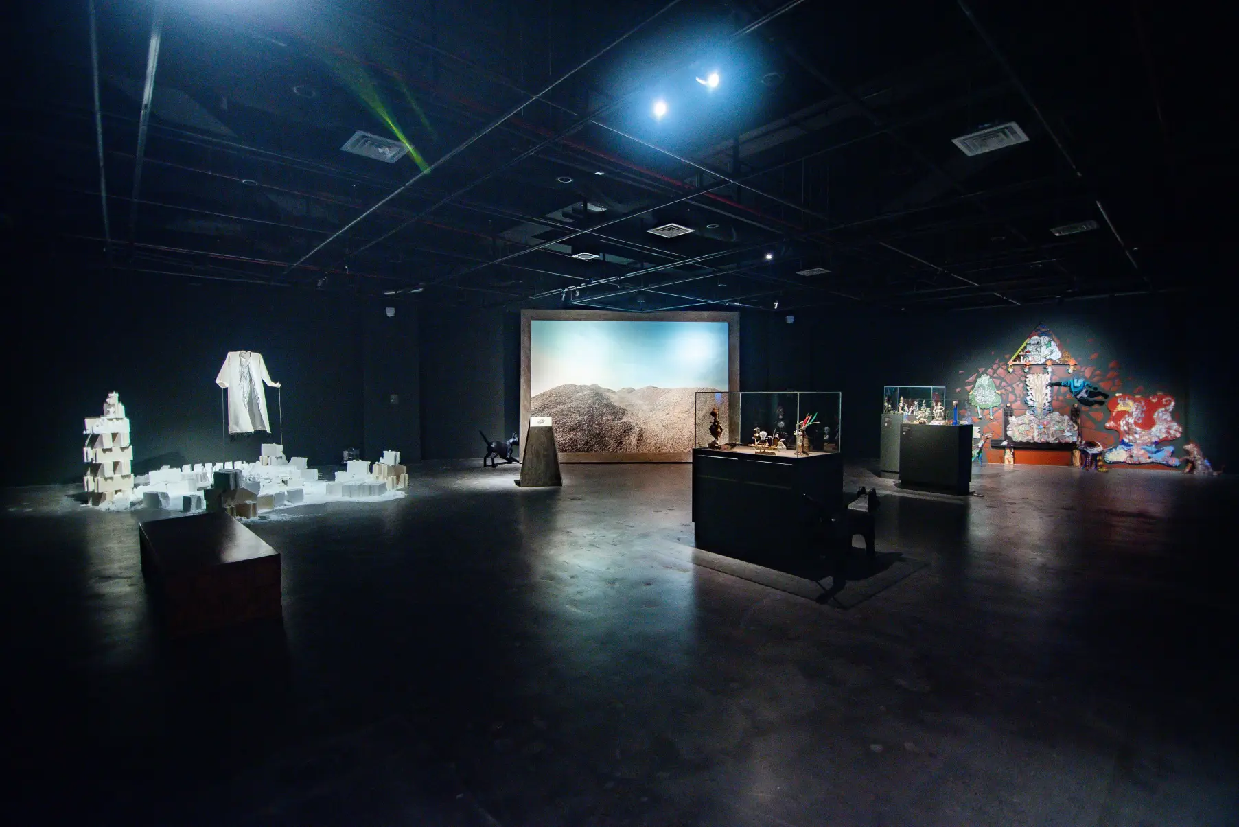 One of the exhibits showcasing the works of the Baguio Arts Guild in "Gongs. Smoke. Blood. Earth."