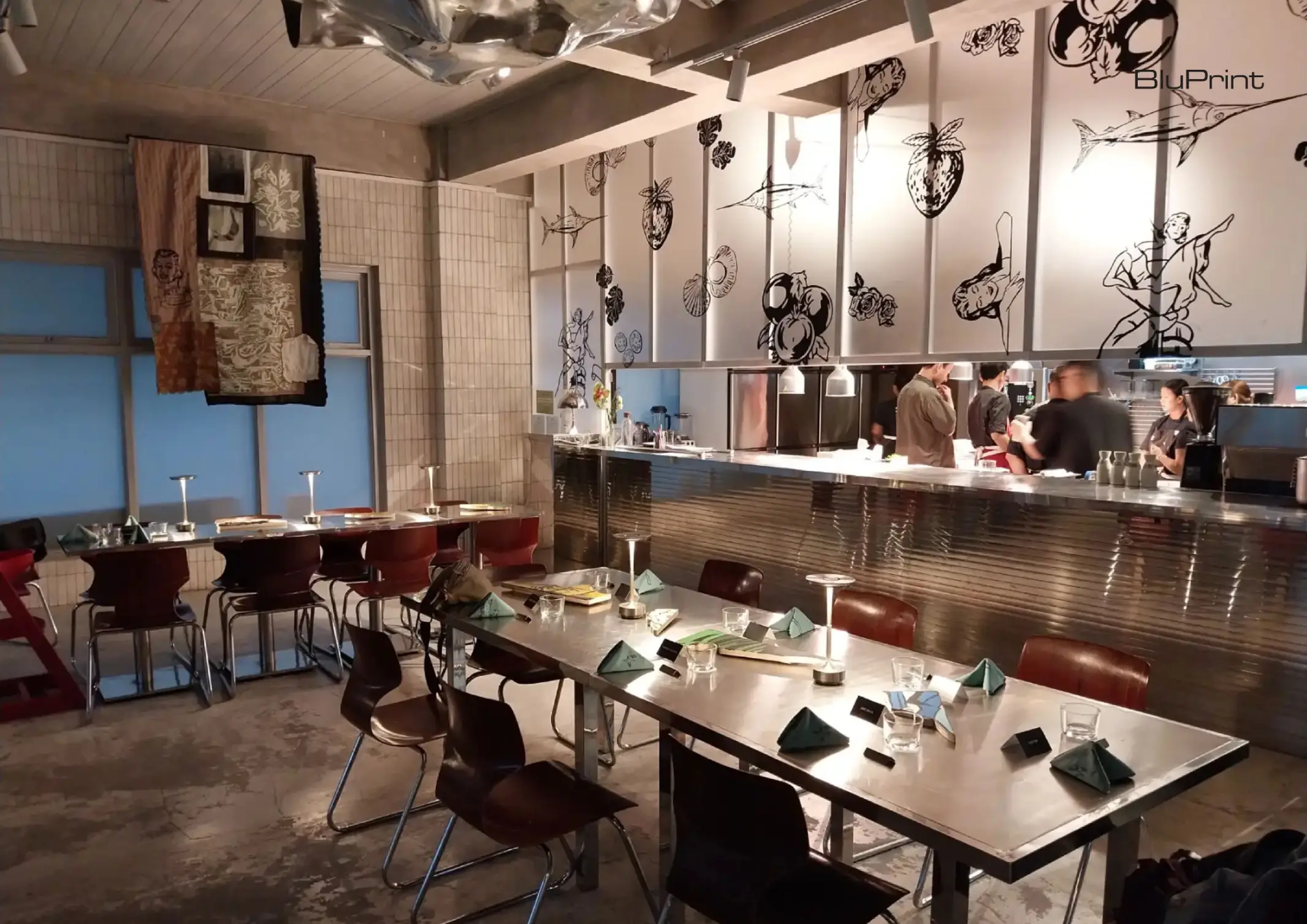 Now Now Canteen dressed up and designed with Isabel Reyes Santos's art for 'reNOWn x Isabel Reyes Santos.'