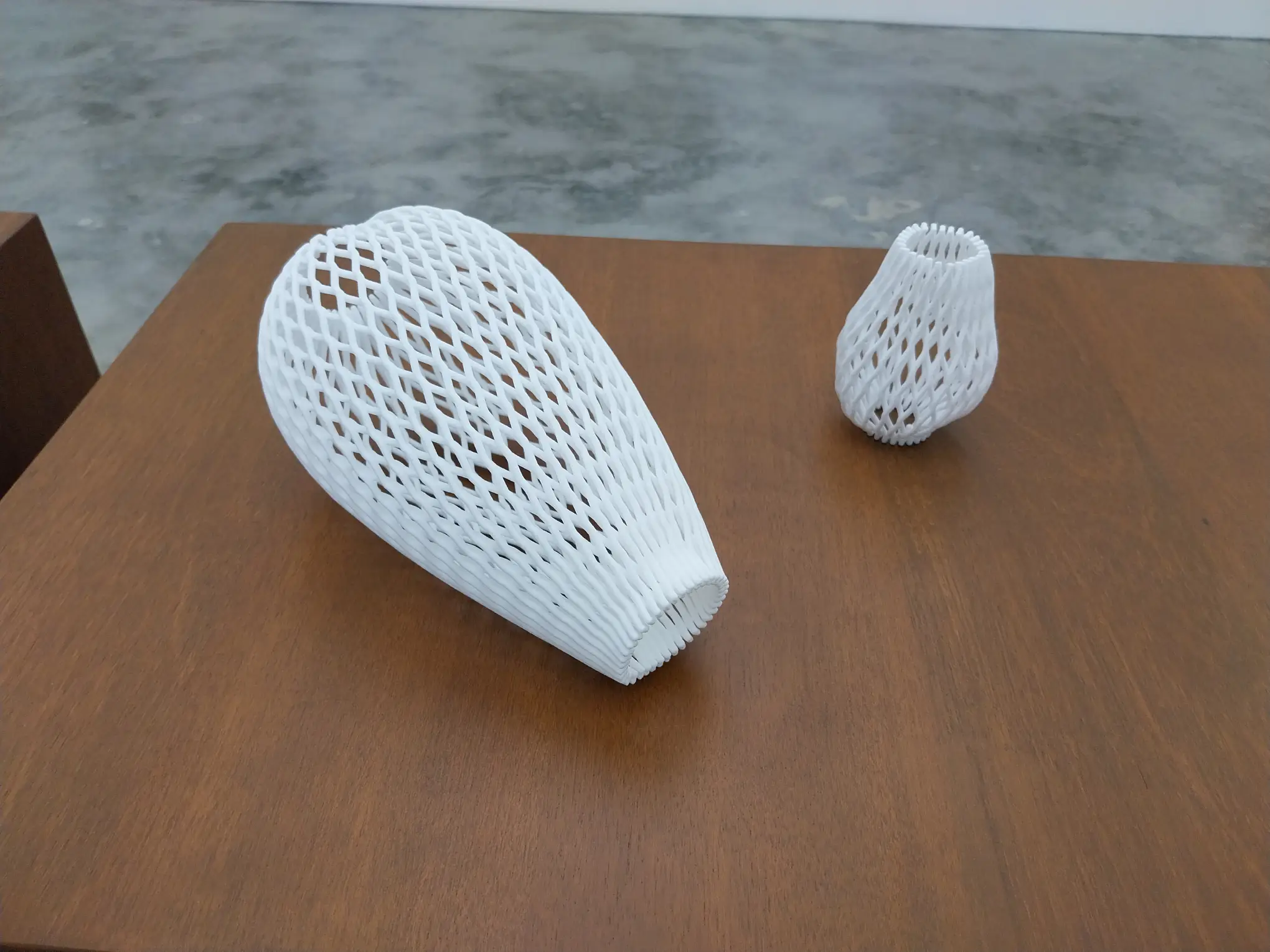 Some of the mesh sculptural work by Nicole Coson for Silverlens Manila.