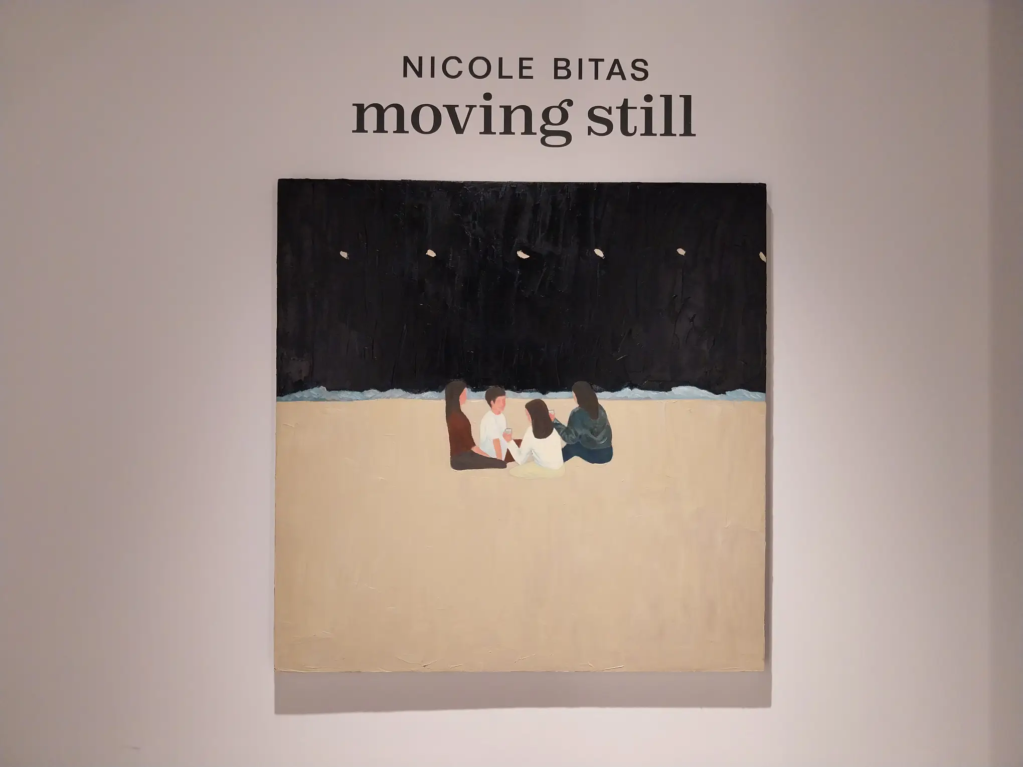 A painting by Nicole Bitas for "Moving Still."