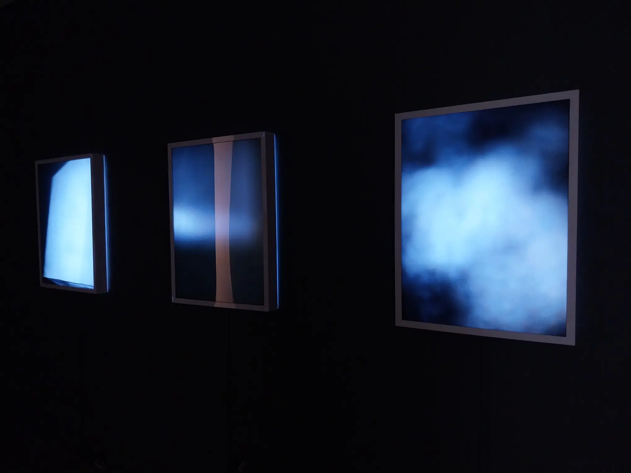 Three lightboxes by Rhaz Oriente.