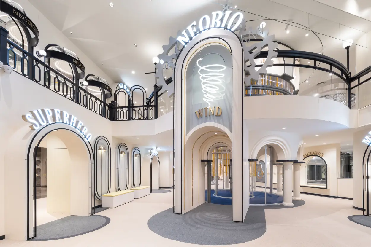 An exhibit of the Neobio Museum in Singapore centered on wind.