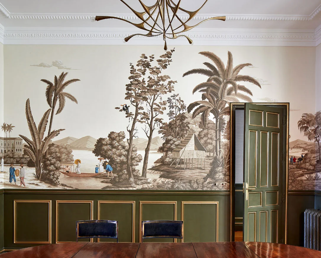 De Gournay Latina Manila Collection. Interior design by Melian Randolph. Photography by Martin Garcia Perez.