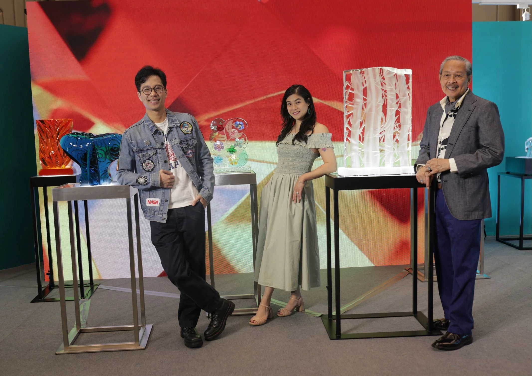 The Orlina Family, featuring Ramon, Anna, and Michael, showcasing their works for MoCAF 2025.