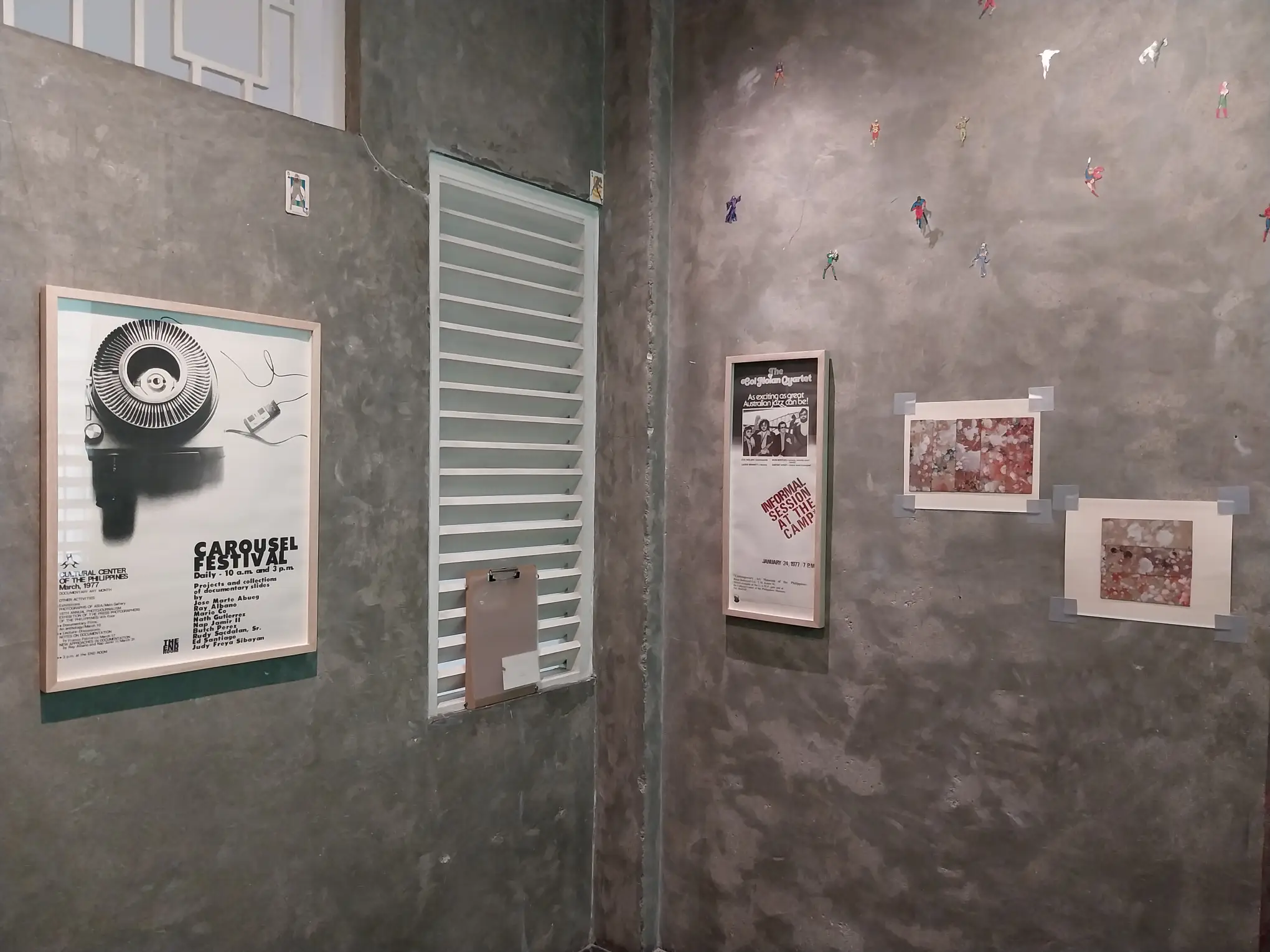 One of the rooms showcasing posters and new works from the archive of Judy Freya Sibayan.