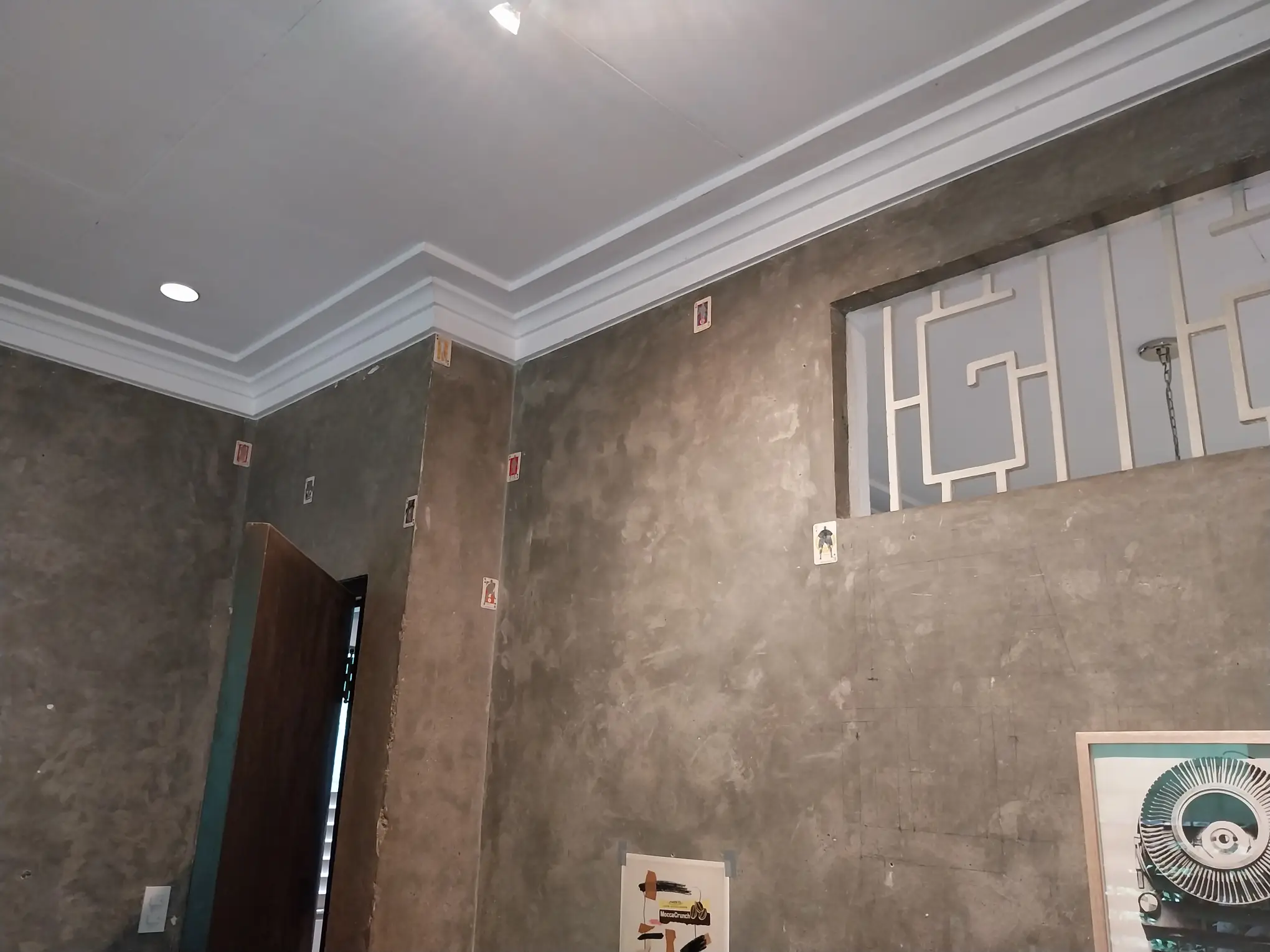 Playing cards in the walls of one of the rooms of "Early Philippine Contemporary Art" at Calle Wright.