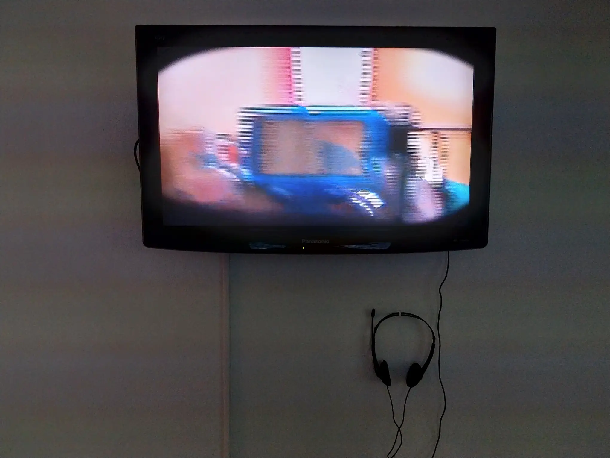 A frame from "Sit in My Retina" as shown at "eatsleepdreamwork."