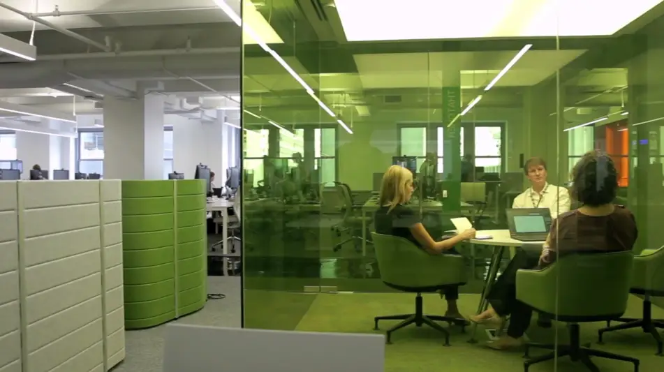 An example of an activity-based working office layout.