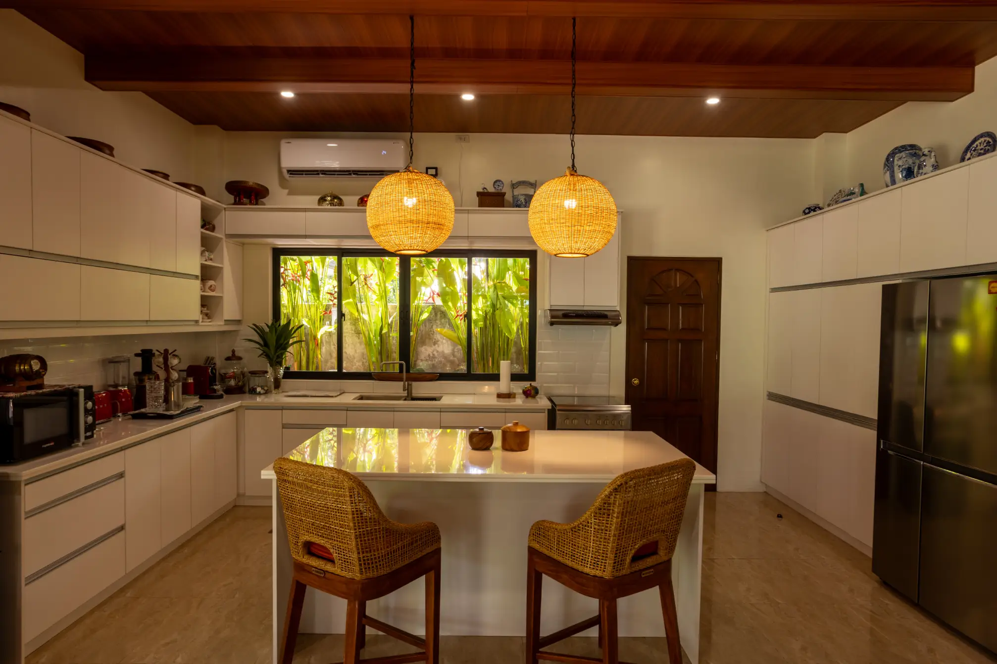 Designed with practicality in mind, the kitchen in Casa Diago features a modular system from a Cebu-based supplier and durable granite countertops—offering both easy maintenance and everyday functionality.