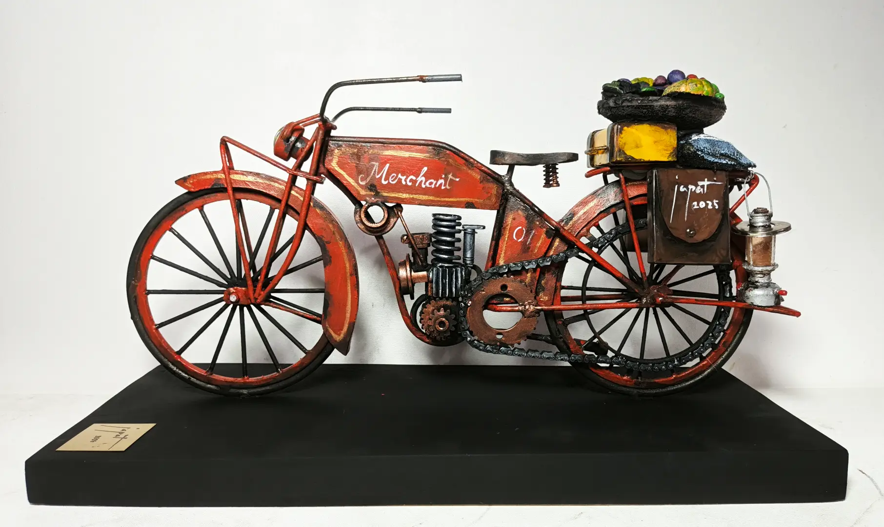 Darwin Gueverra's “Pre-war Bike Cargo 01 Red" for "Eskultura IV: Steampunk" at Museo Orlina.