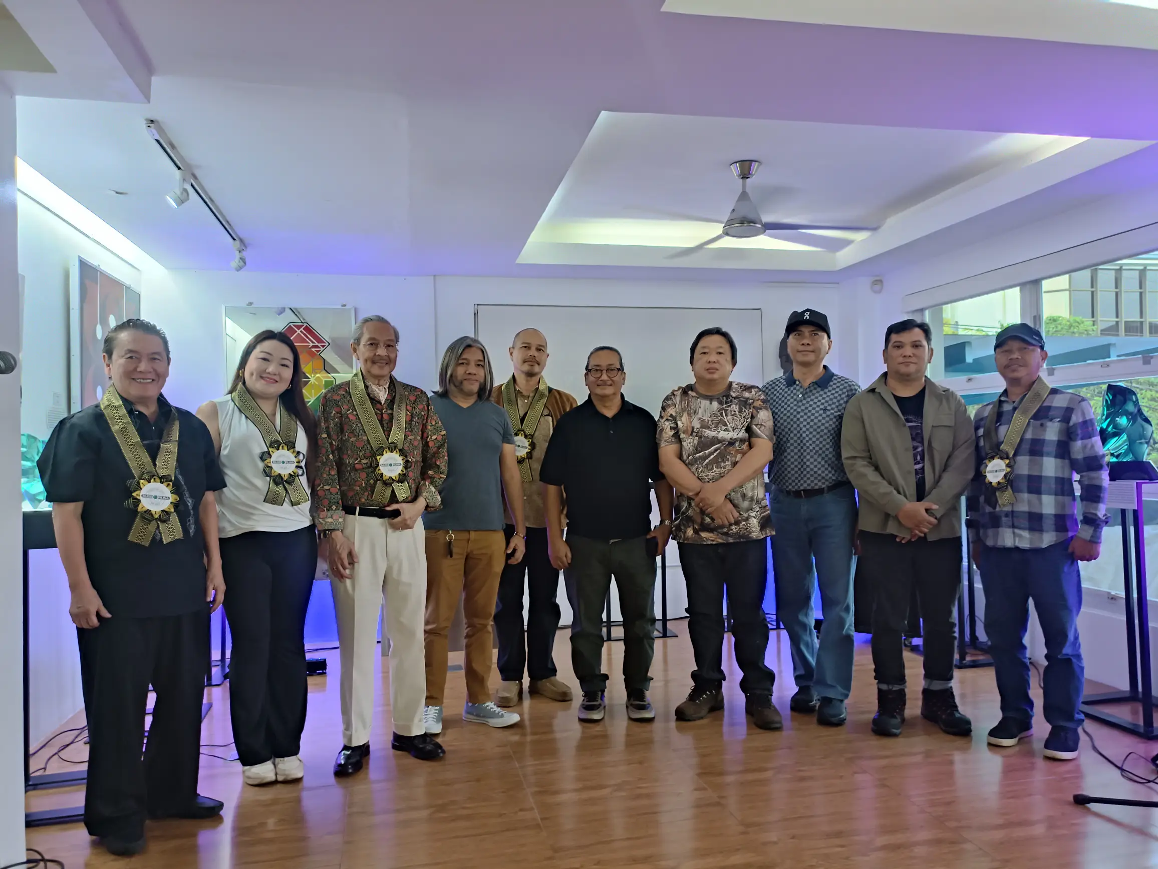 Some of the artists and organizers of 'Eskultura IV: Steampunk' during the opening reception at Museo Orlina.