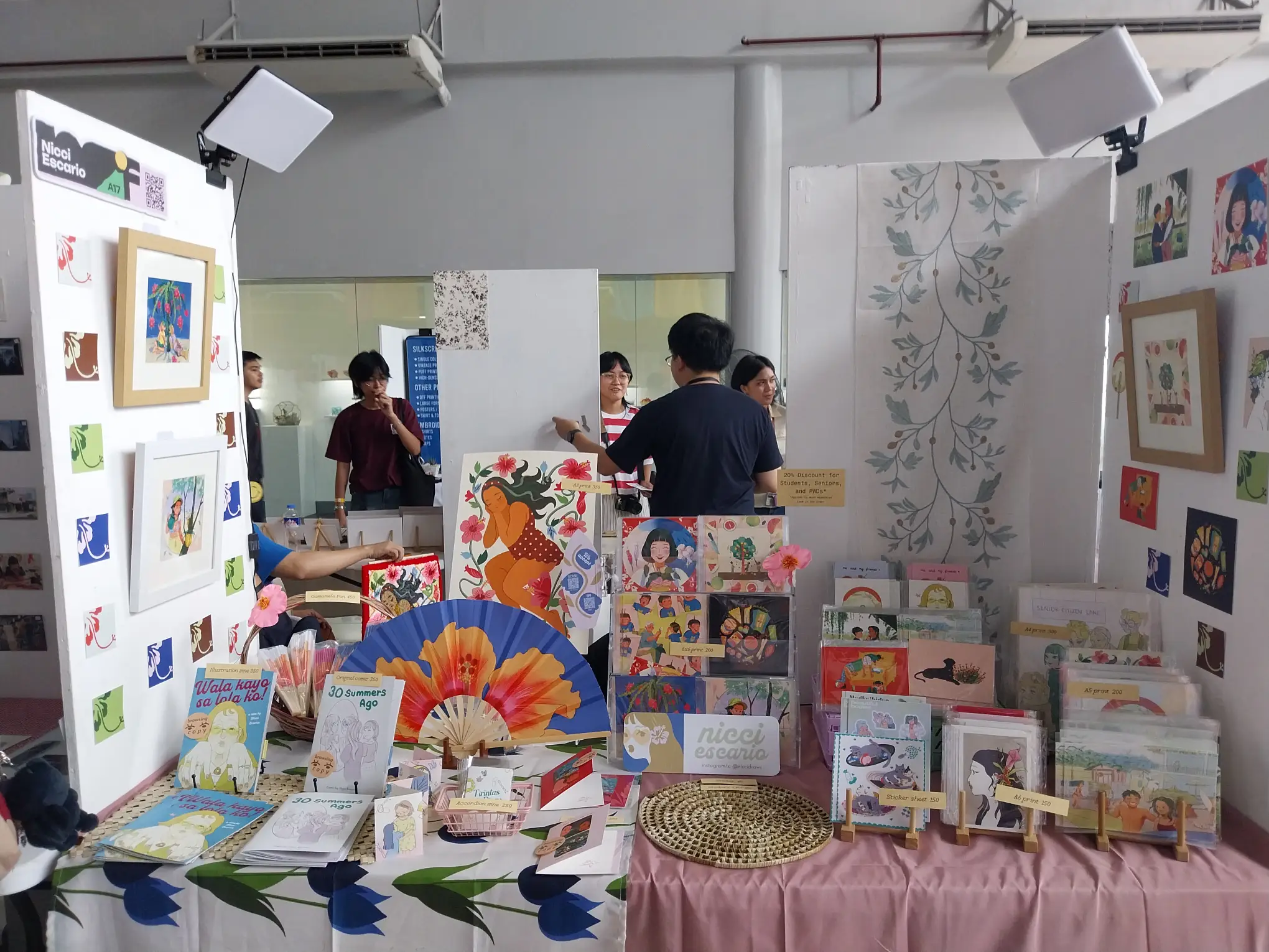 One of the artists showcasing their works for the Manila Illustration Fair.