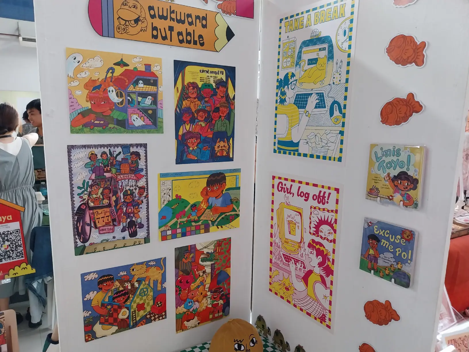 One of the artists showcasing their works for the Manila Illustration Fair.