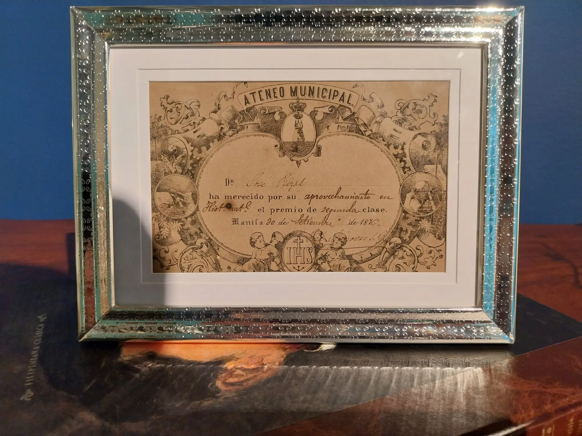 Jose Rizal's report card from Ateneo.