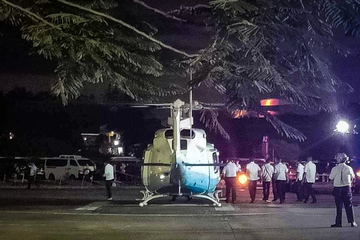 President Marcos' chartered helicopter.