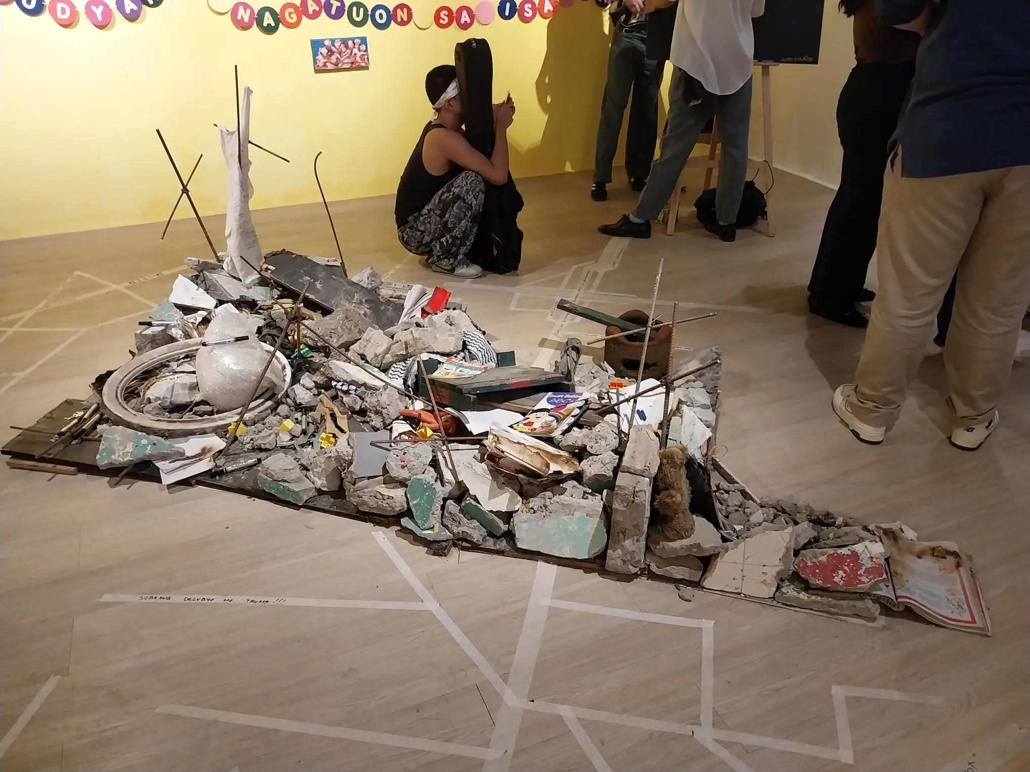 An artwork protesting the death of Palestinian children. It is a form of activism in art.